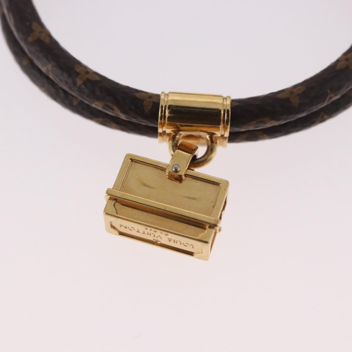 LOUIS VUITTON Monogram Brass Keep It Twice Bracelet M6640E LV Auth 182947M