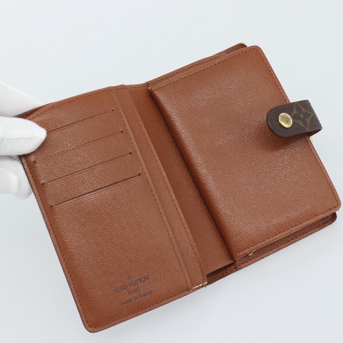 LOUIS VUITTON Monogram Porte Monnaie Billets Viennois M61663 LV Auth 182956