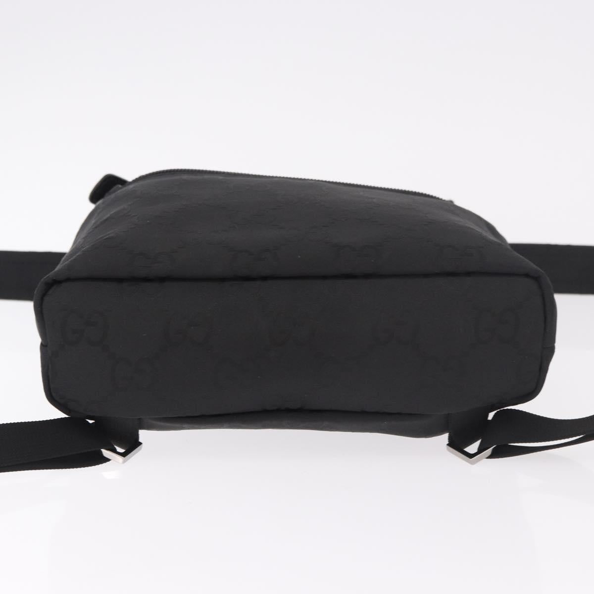 GUCCI GG Canvas Backpack Black Silver 003 0242 Auth 182962A