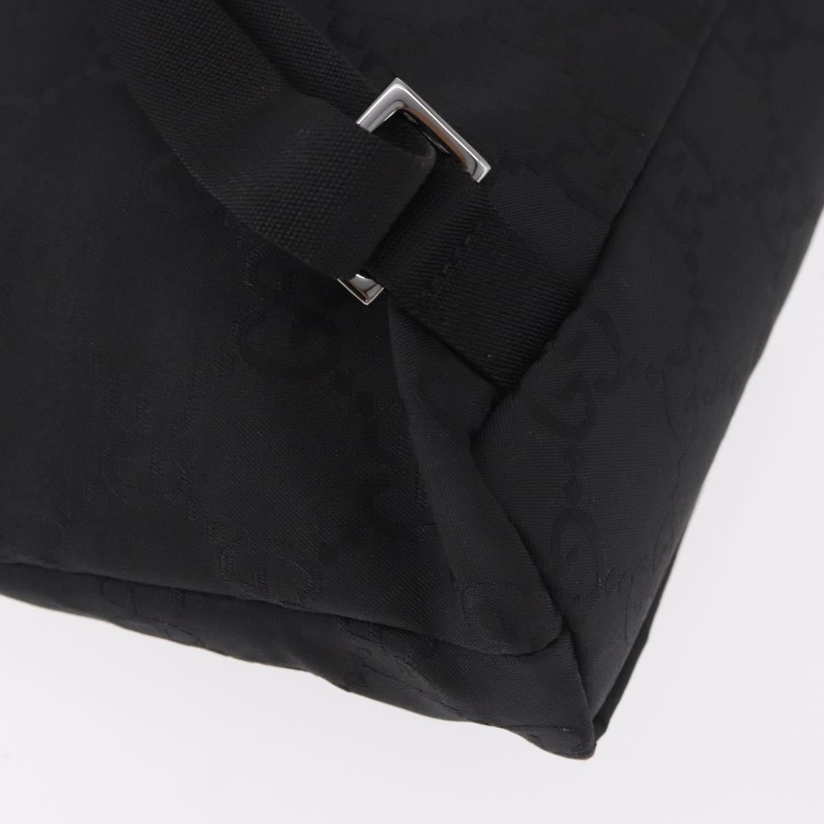 GUCCI GG Canvas Backpack Black Silver 003 0242 Auth 182962A