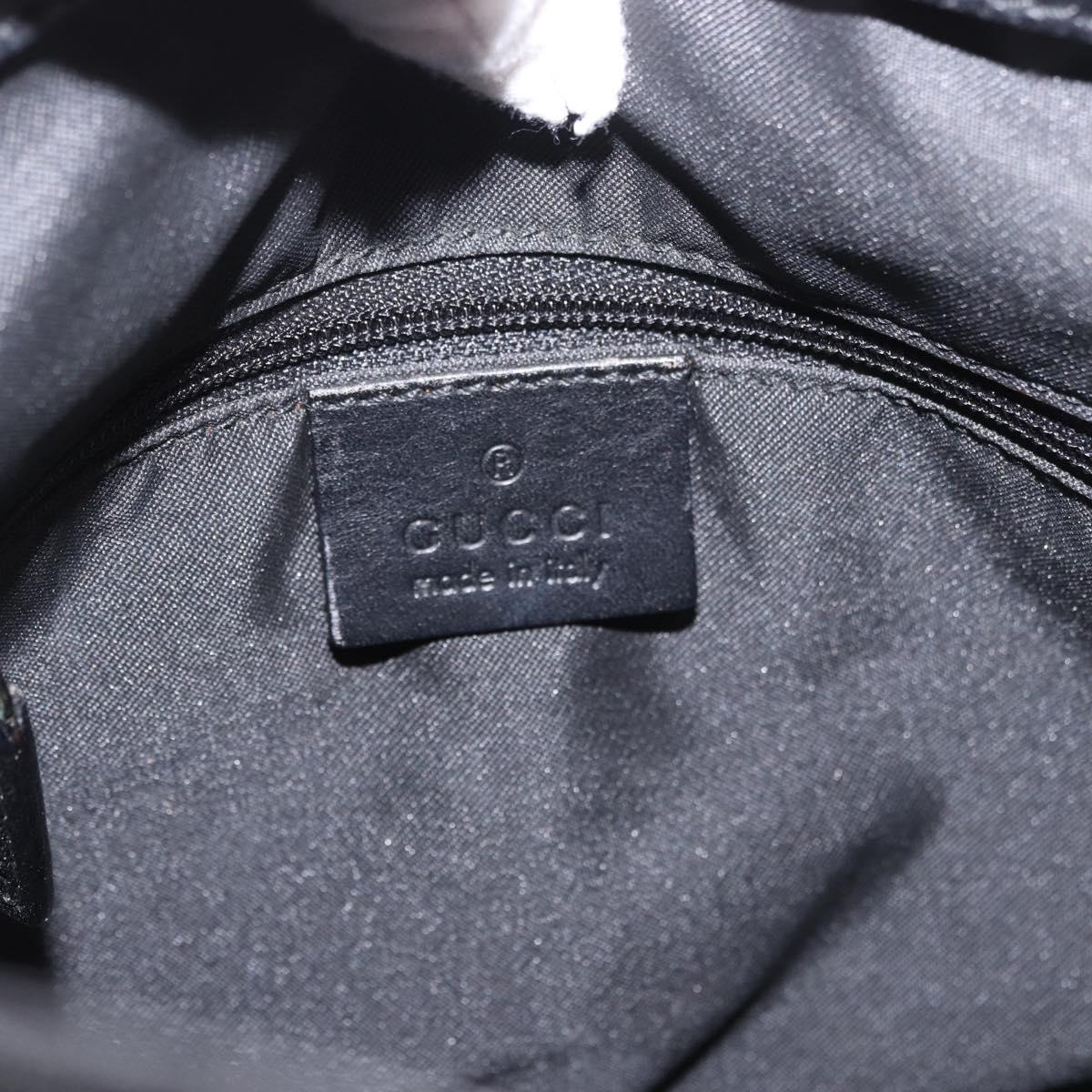 GUCCI GG Canvas Backpack Black Silver 003 0242 Auth 182962A