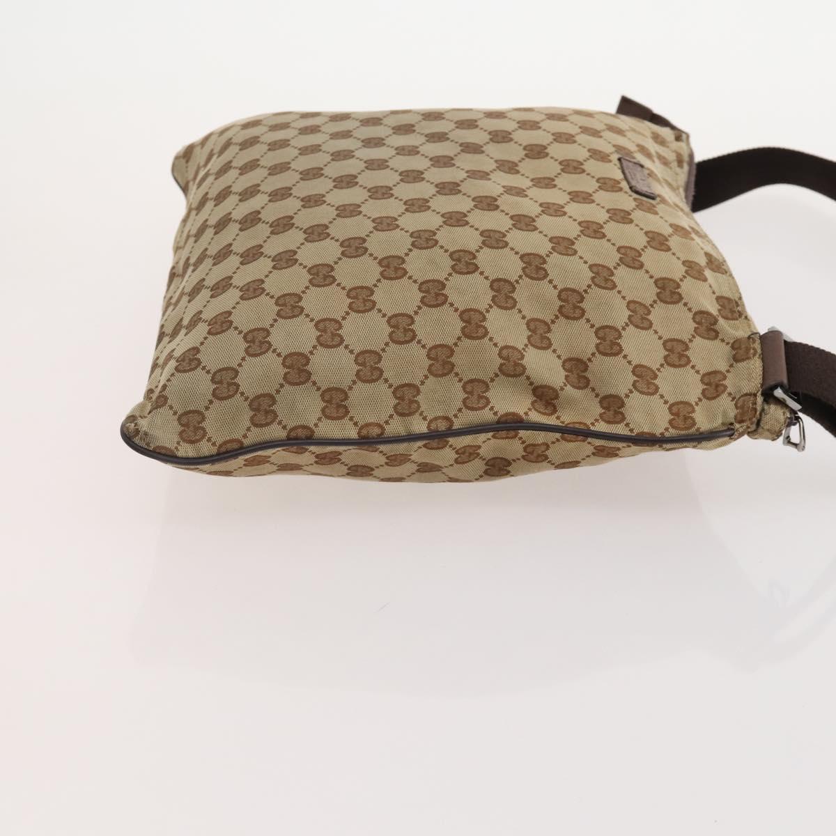 GUCCI GG Supreme Canvas Shoulder Bag PVC Leather 2 Set Beige Auth 182991
