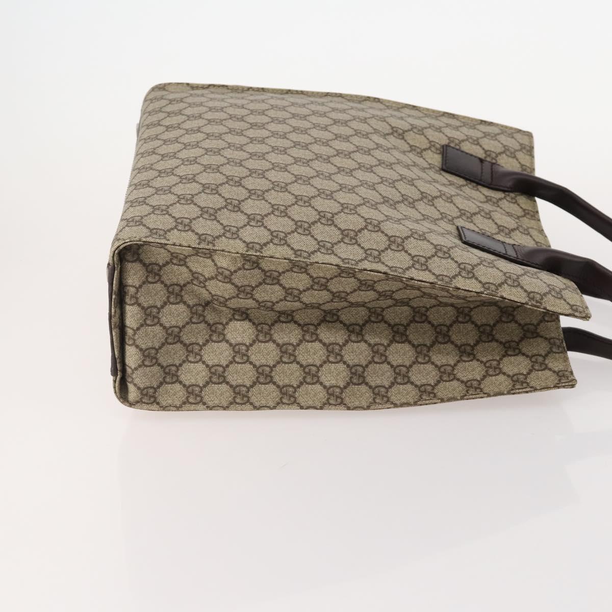 GUCCI GG Supreme Canvas Shoulder Bag PVC Leather 2 Set Beige Auth 182991
