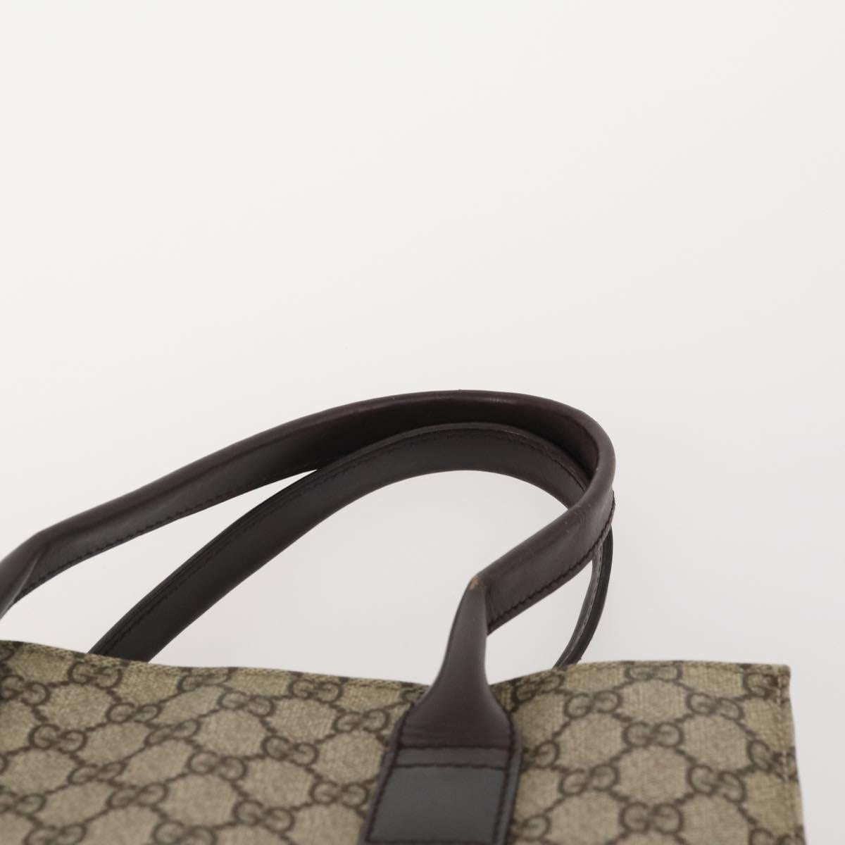 GUCCI GG Supreme Canvas Shoulder Bag PVC Leather 2 Set Beige Auth 182991