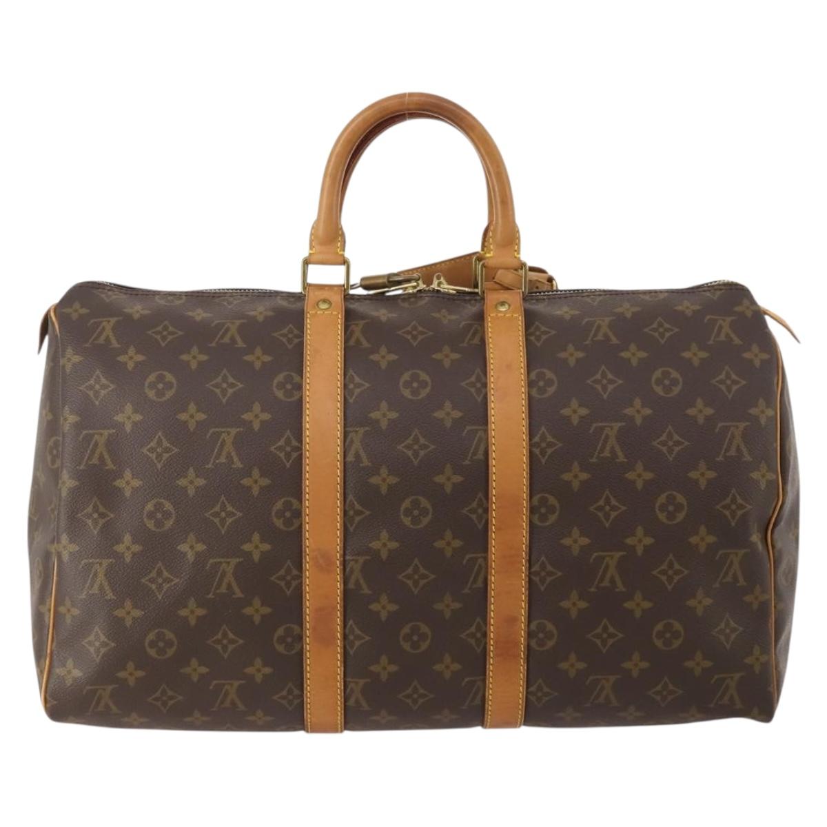 LOUIS VUITTON Monogram Keepall 45 Boston Bag M41428 LV Auth 182994A