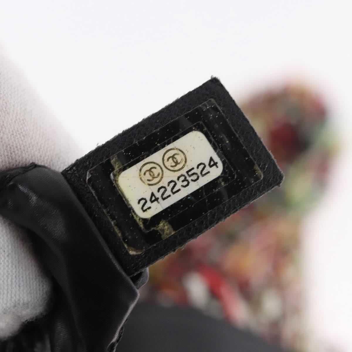 CHANEL Tote Bag Tweed Multicolor CC Auth 183010SM