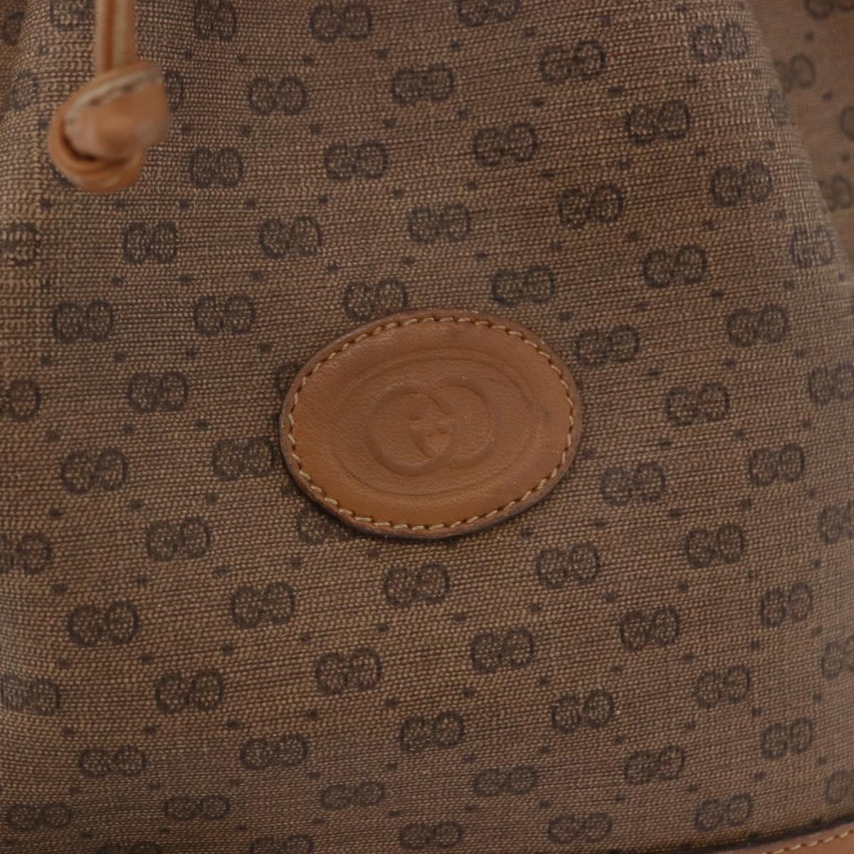 GUCCI Micro GG Supreme Shoulder Bag PVC Beige Gold 007 86 0044 Auth 183016