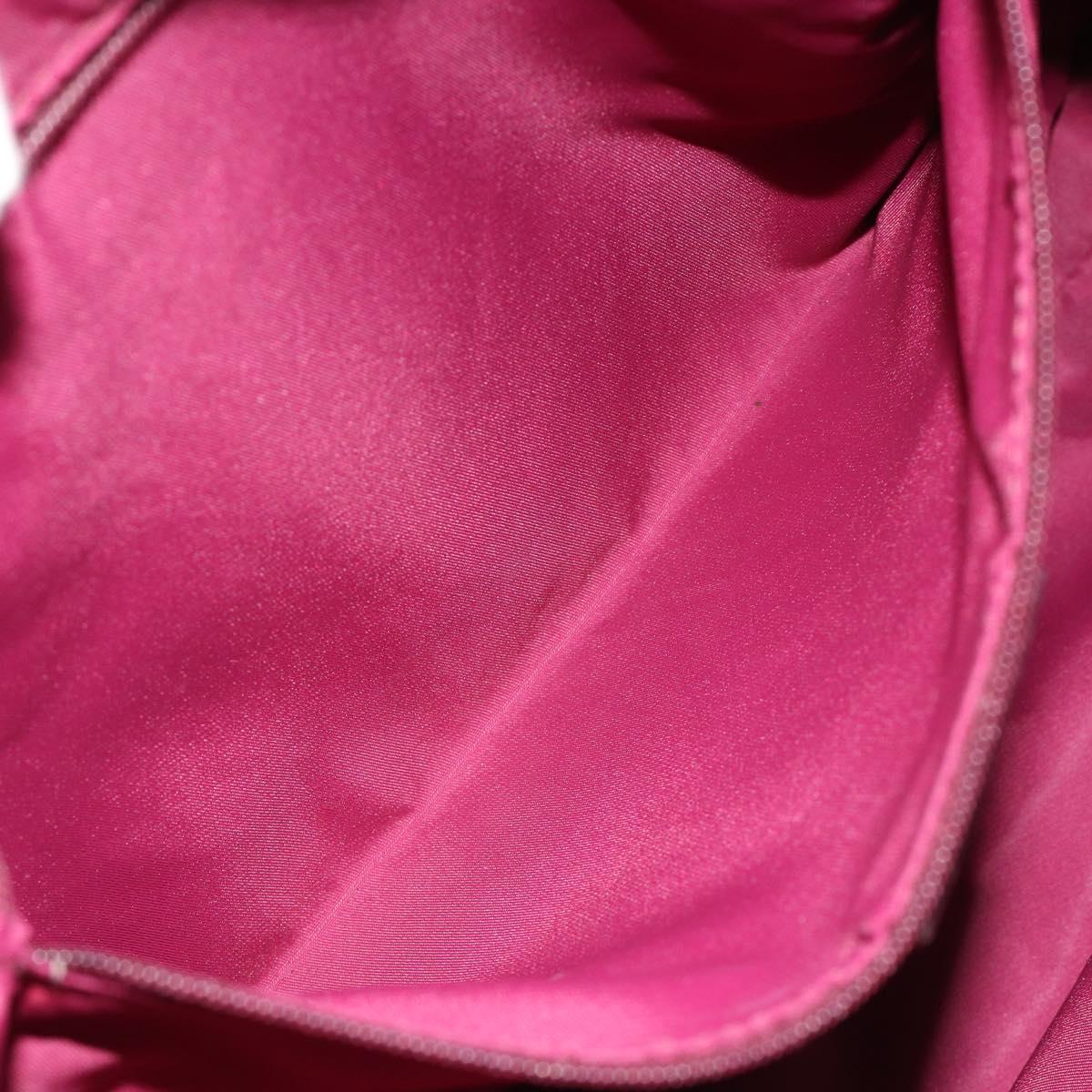 Christian Dior Trotter Canvas Shoulder Bag Red Silver Auth 183019A