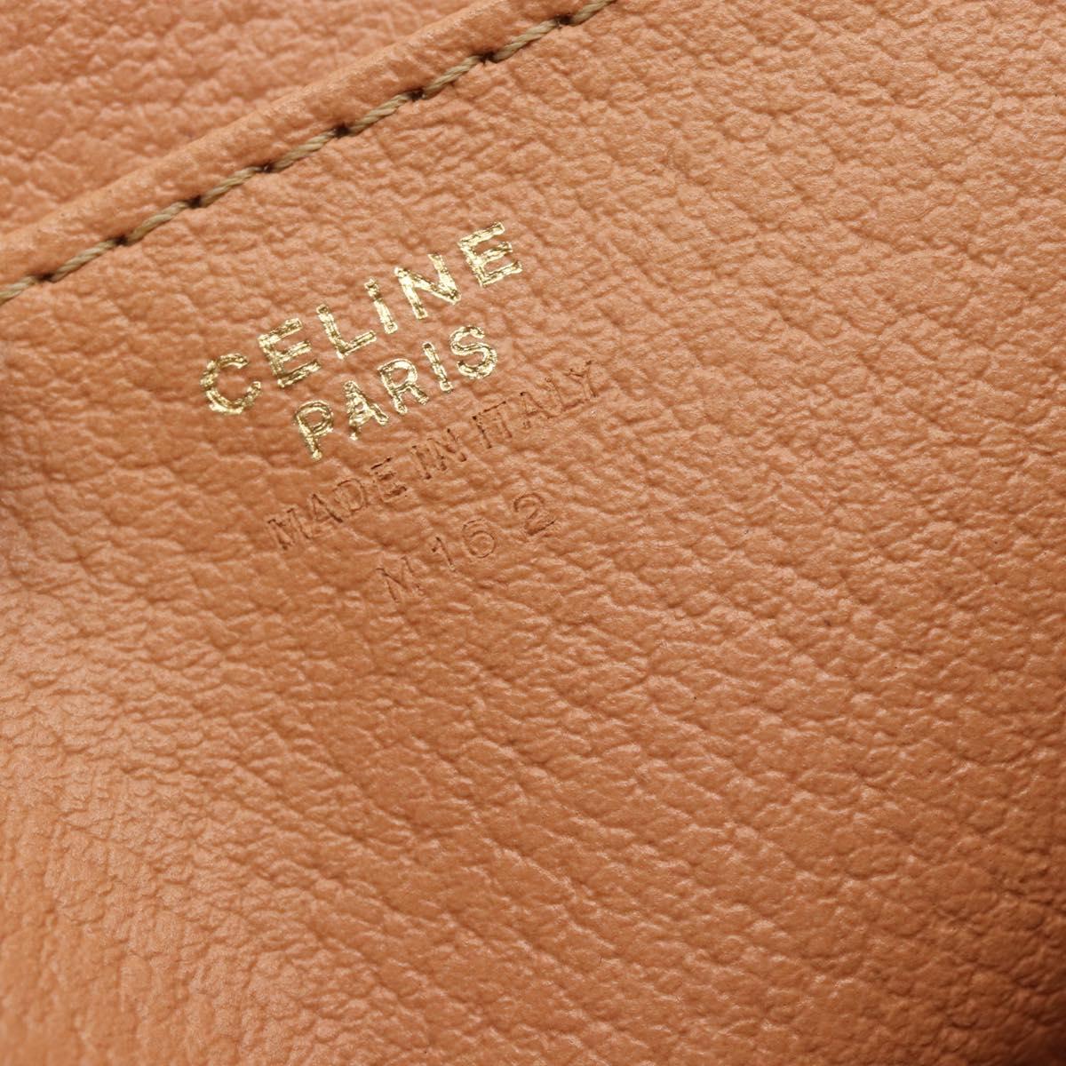 CELINE Macadam Canvas Hand Bag PVC Leather Brown Gold Auth 183052V