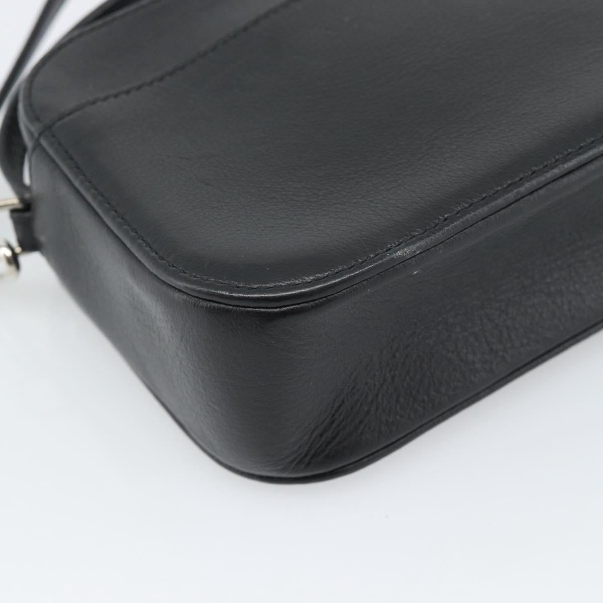 BALENCIAGA Everyday Camera Bag Bag Leather 2way Black Silver 608653 Auth 183054A