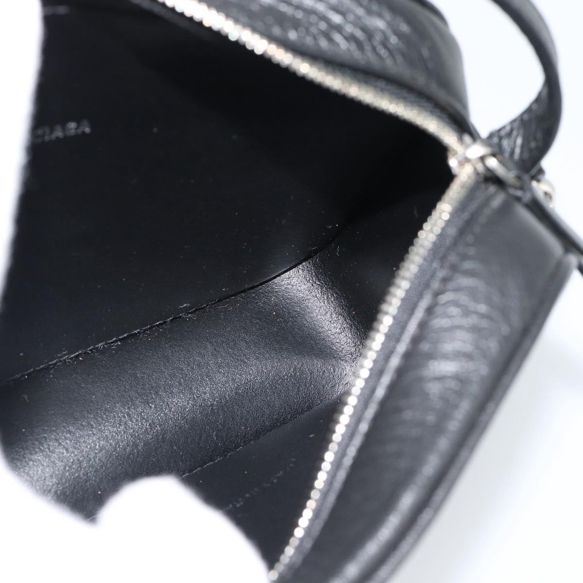 BALENCIAGA Everyday Camera Bag Bag Leather 2way Black Silver 608653 Auth 183054A