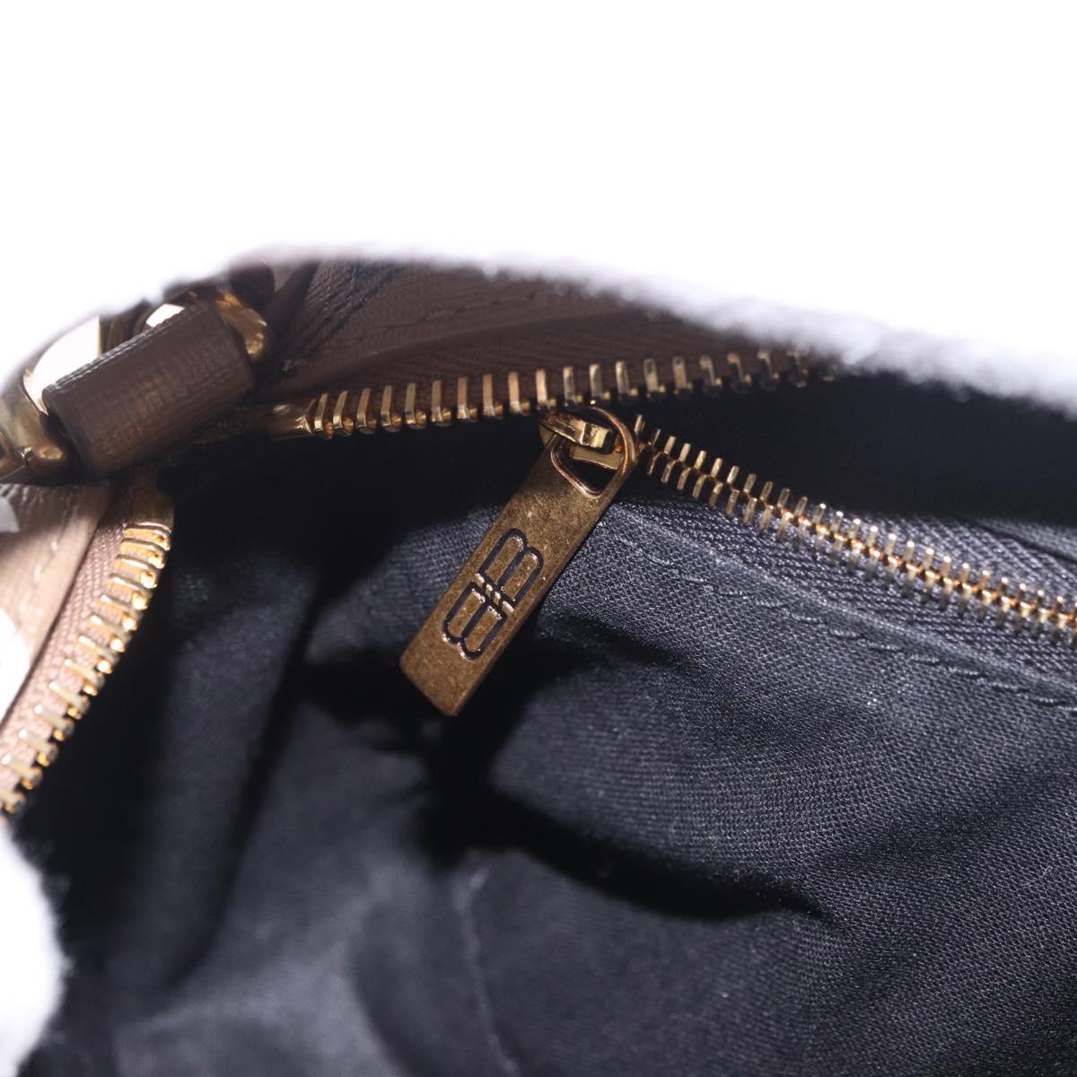 BALENCIAGA Signature Shoulder Bag PVC Beige Gold 702701 Auth 183057M