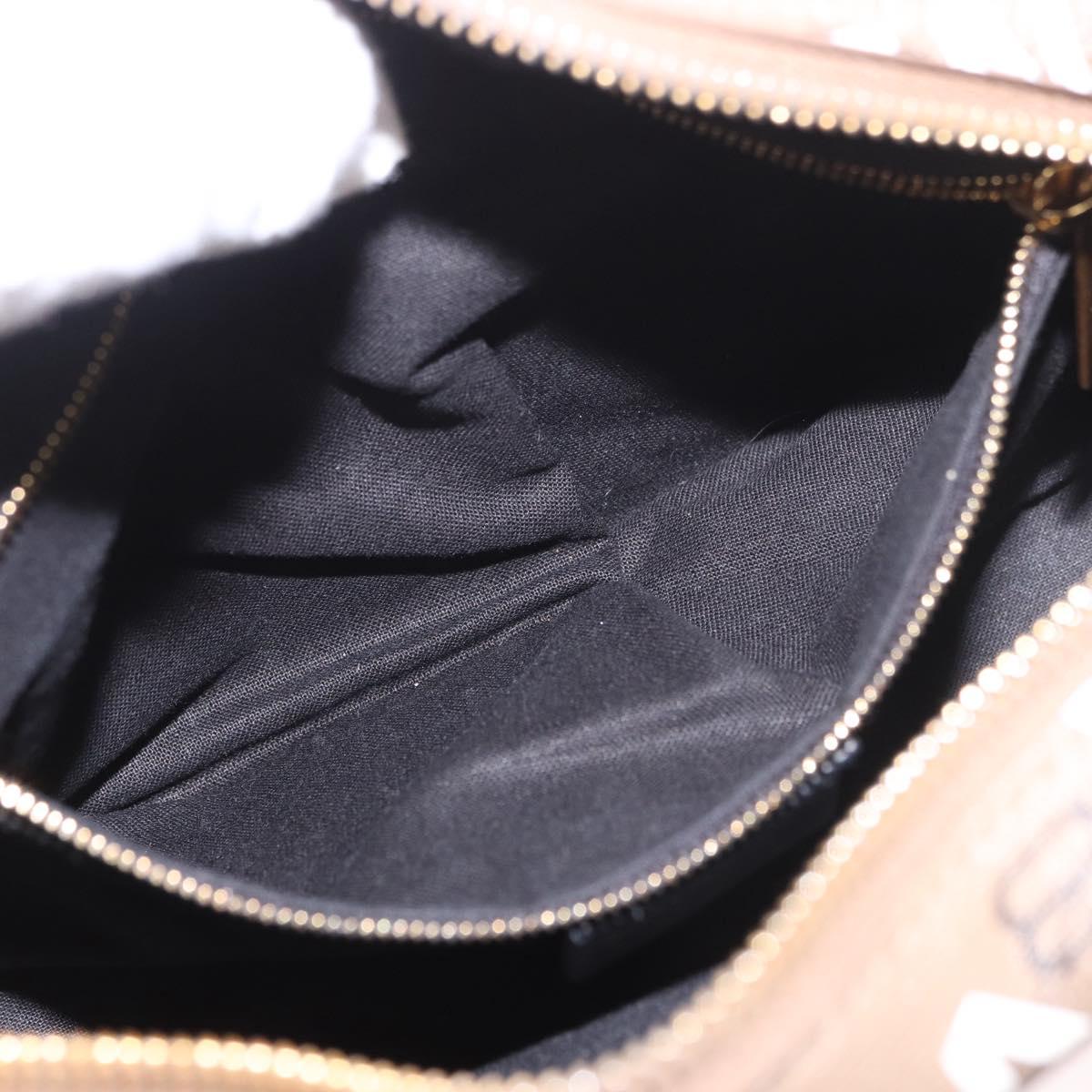 BALENCIAGA Signature Shoulder Bag PVC Beige Gold 702701 Auth 183057M