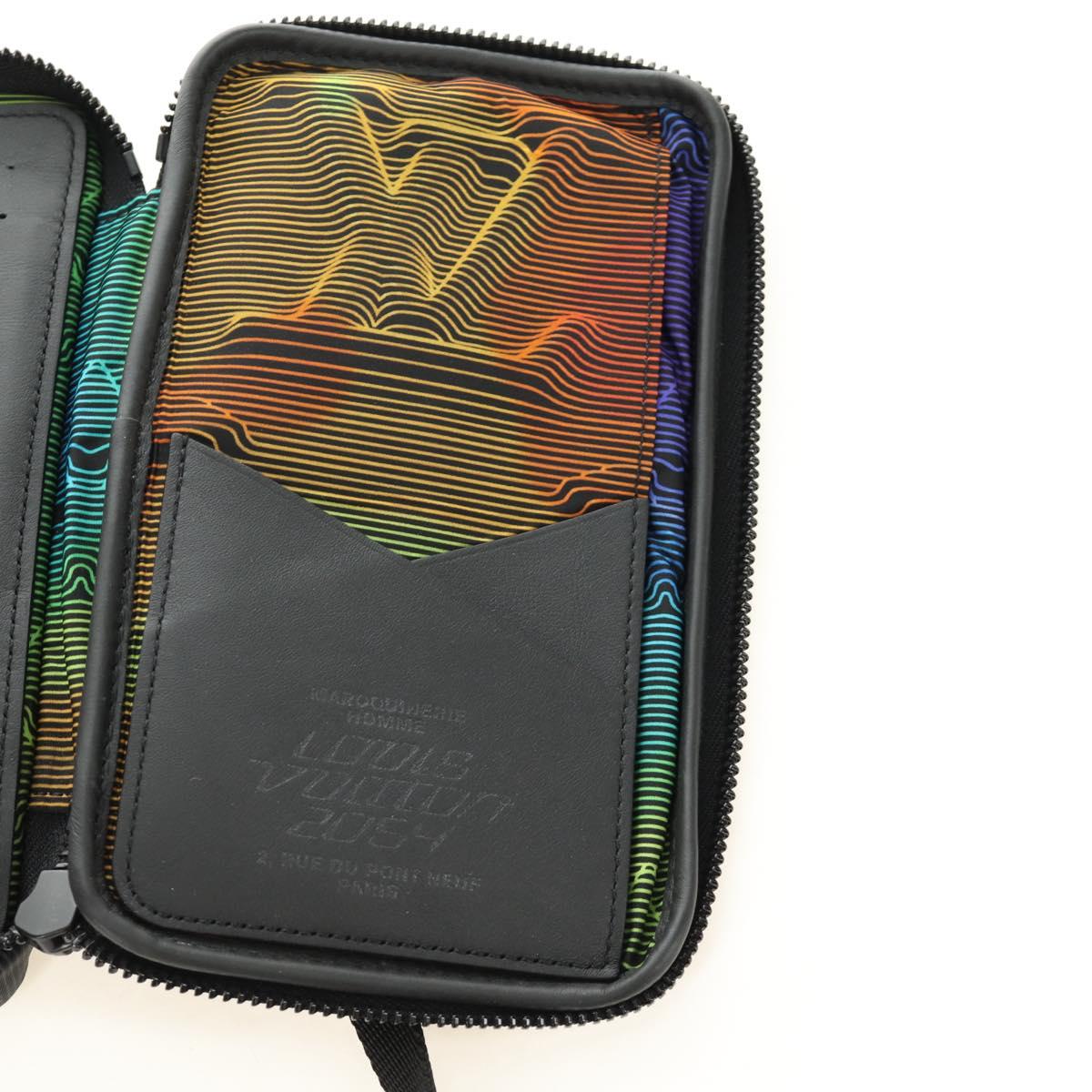 LOUIS VUITTON 3D Monogram Double Phone Pouch Black M80141 LV Auth 183059M