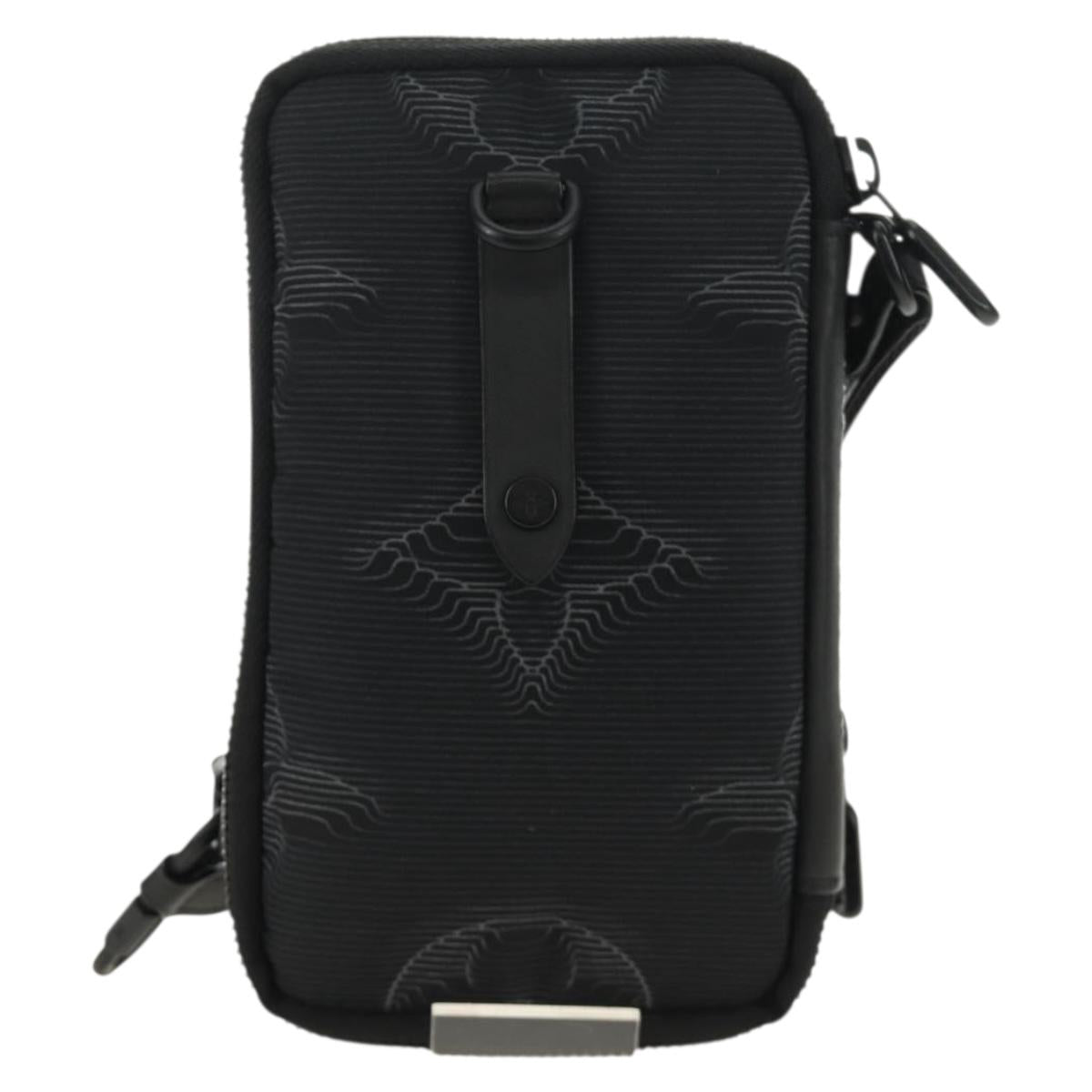 LOUIS VUITTON 3D Monogram Double Phone Pouch Black M80141 LV Auth 183059M