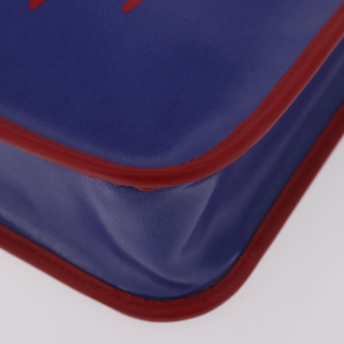 GUCCI Hand Bag PVC Blue Red 550763 Auth 183061M