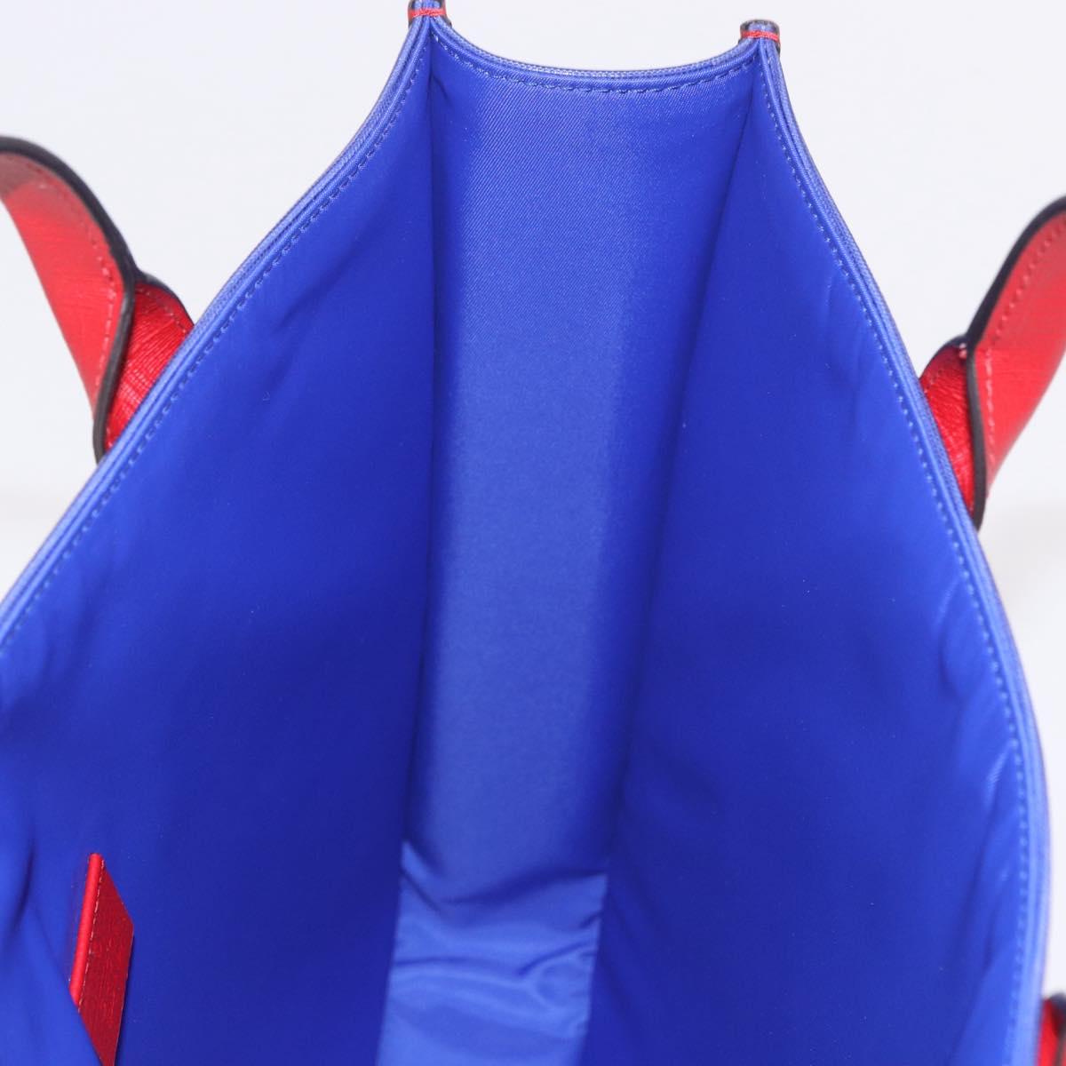 GUCCI Hand Bag PVC Blue Red 550763 Auth 183061M