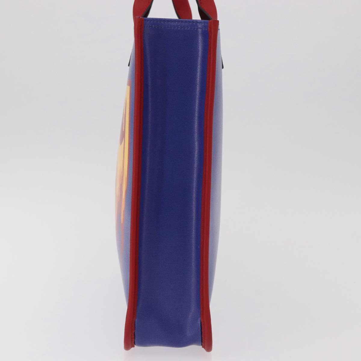 GUCCI Hand Bag PVC Blue Red 550763 Auth 183061M