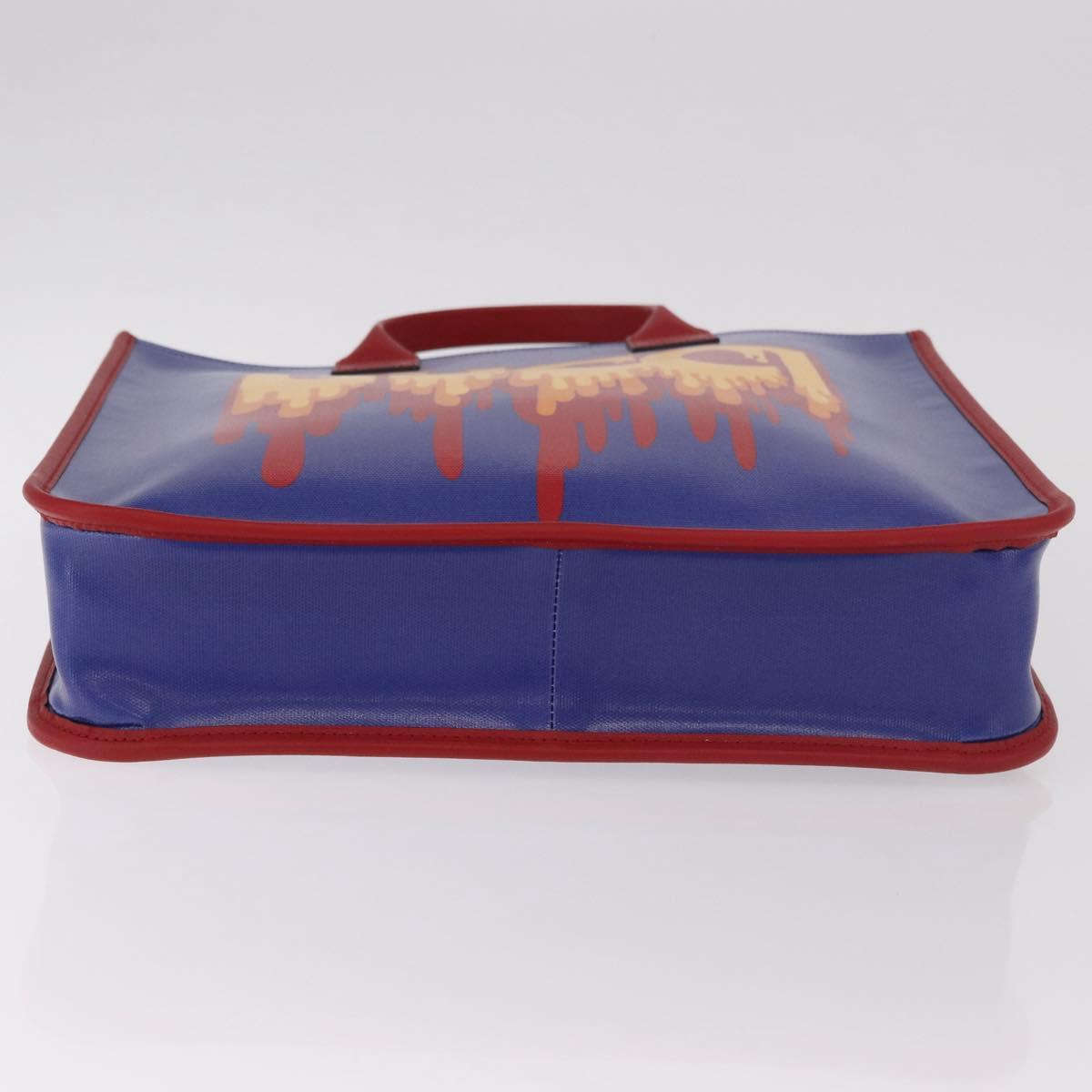 GUCCI Hand Bag PVC Blue Red 550763 Auth 183061M