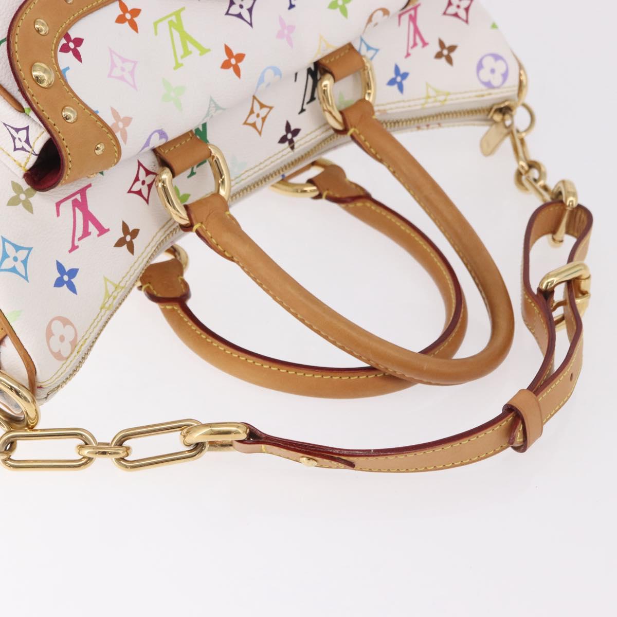 LOUIS VUITTON Monogram Multicolor Rita Hand Bag 2way White M40125 Auth 183062V