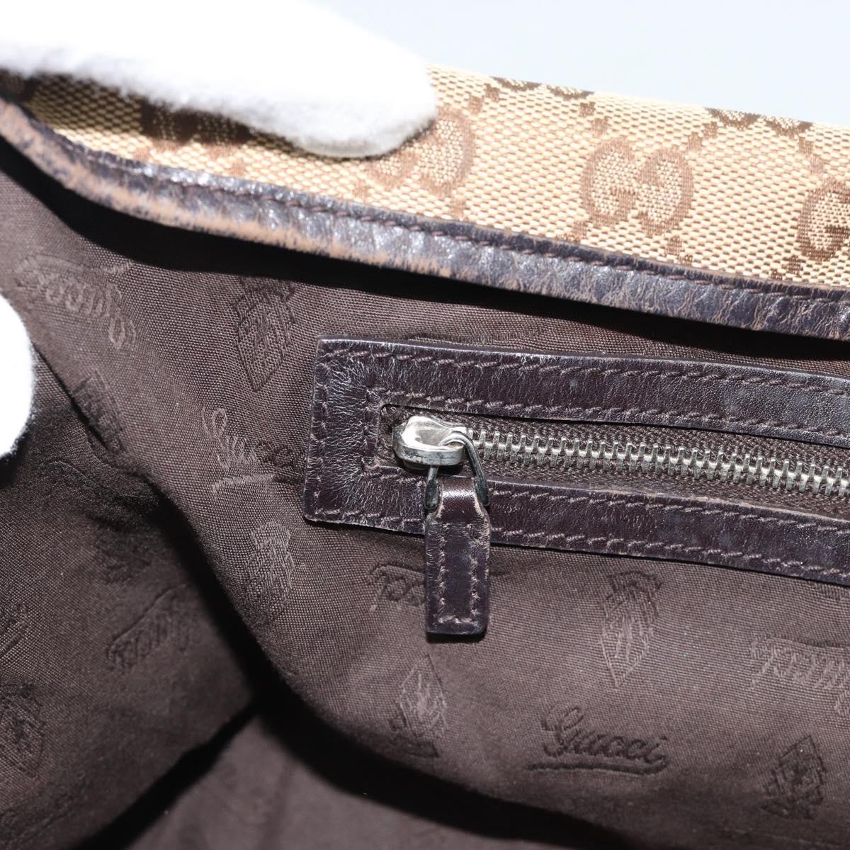 GUCCI GG Canvas Miss GG Tote Bag Beige Gold Silver 232956 Auth 183068