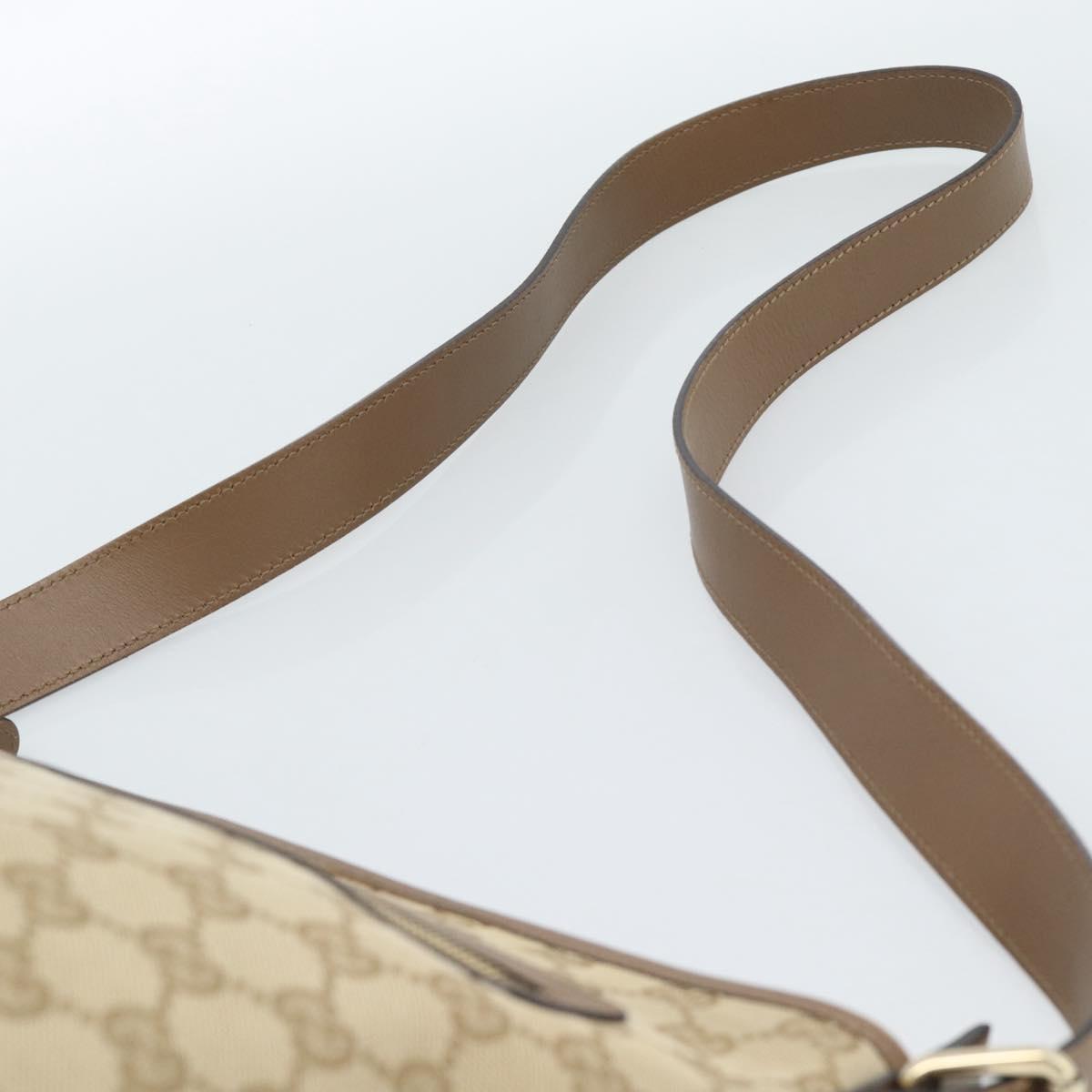 GUCCI GG Canvas Shoulder Bag Outlet Beige Gold 388930 Auth 183071