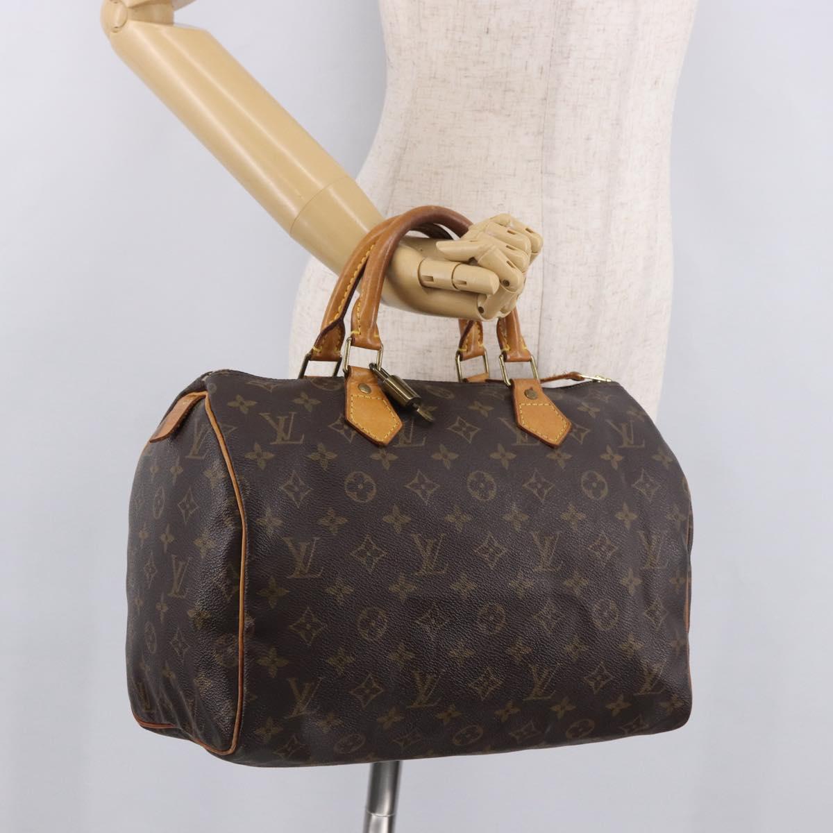 LOUIS VUITTON Monogram Speedy 30 Hand Bag M41526 LV Auth 183083A