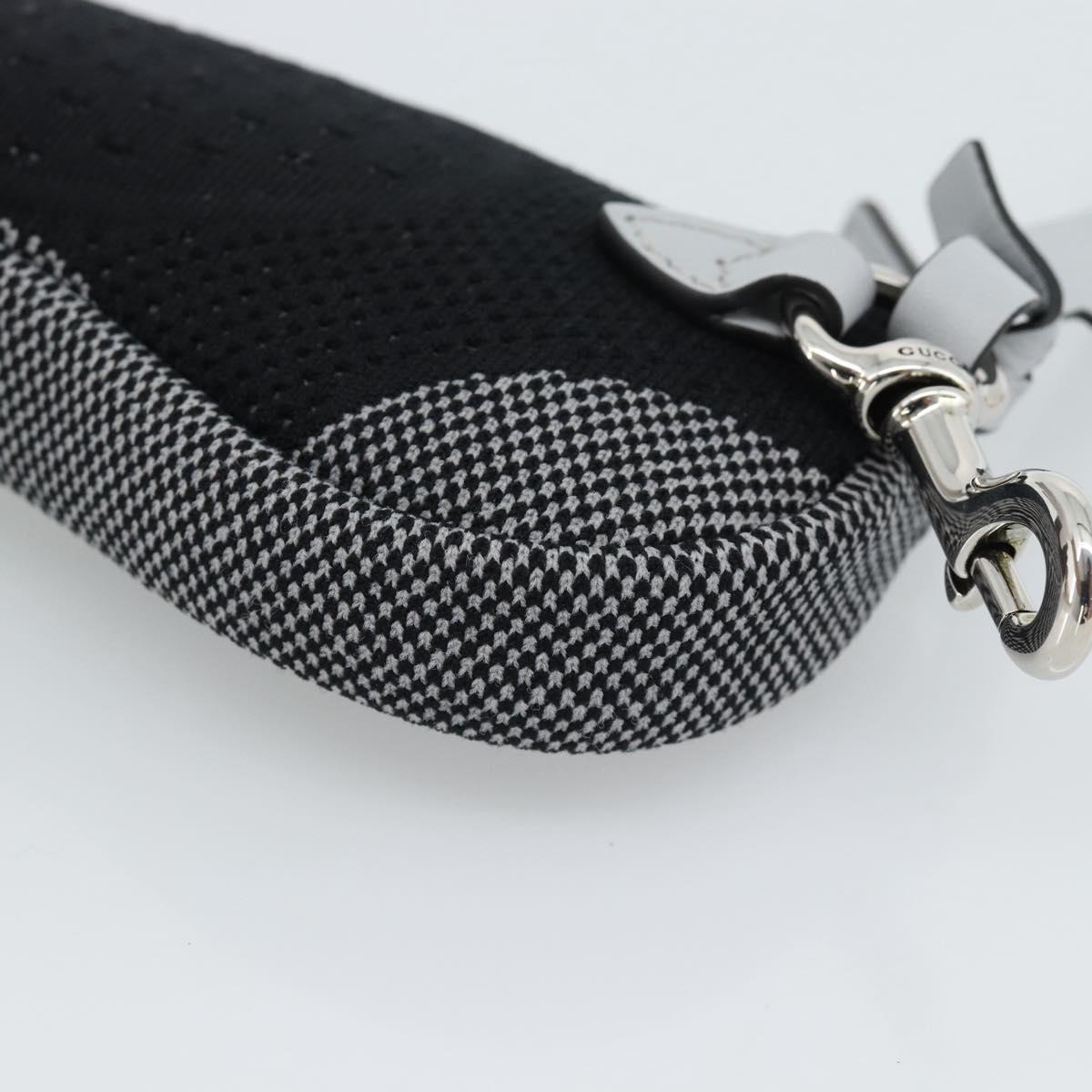 GUCCI Pouch Cotton Black Auth 183090M