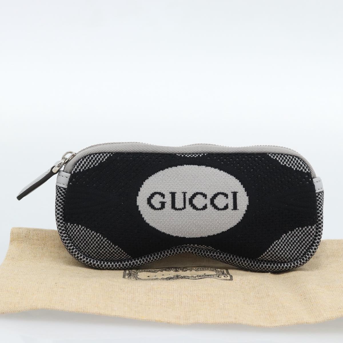 GUCCI Pouch Cotton Black Auth 183090M