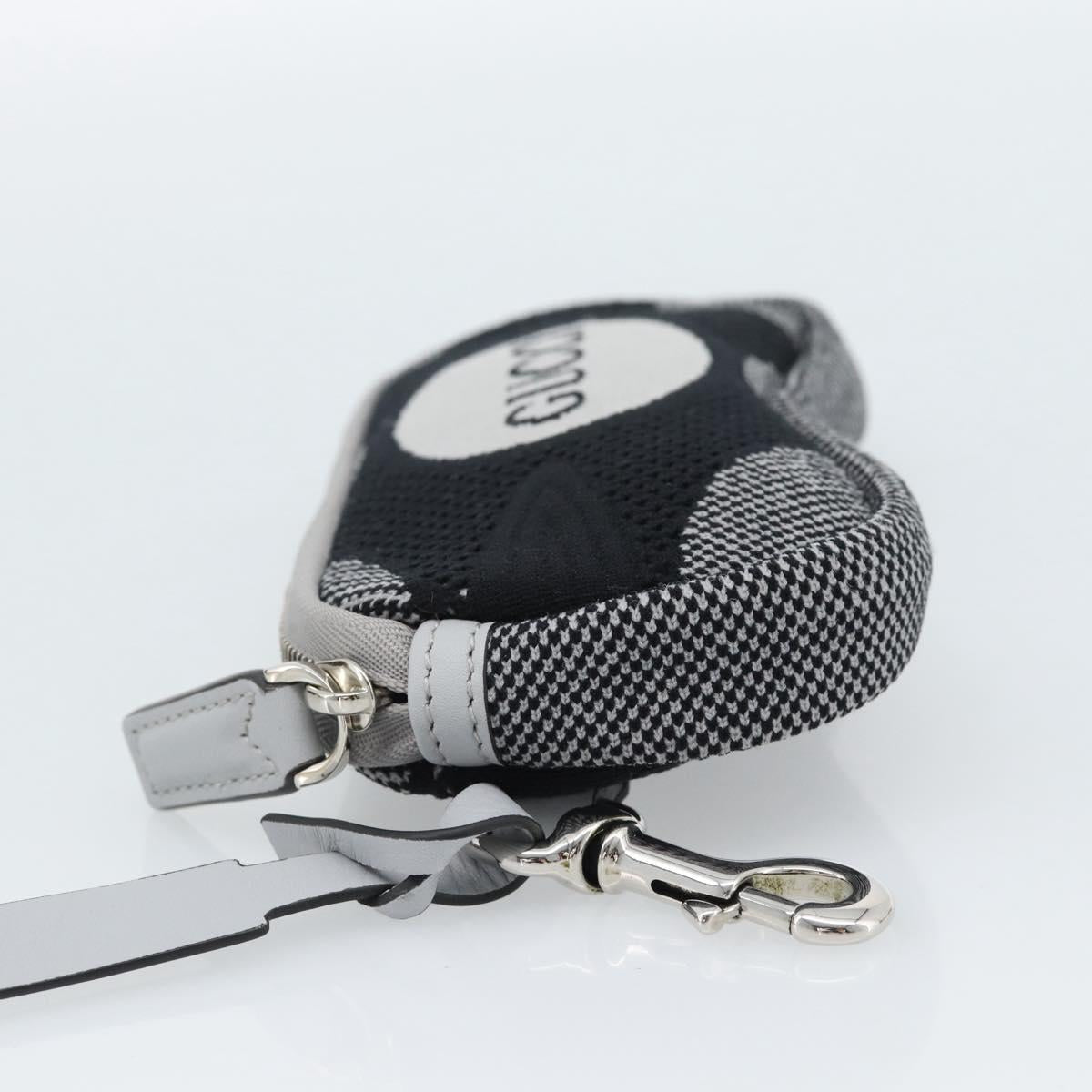 GUCCI Pouch Cotton Black Auth 183090M