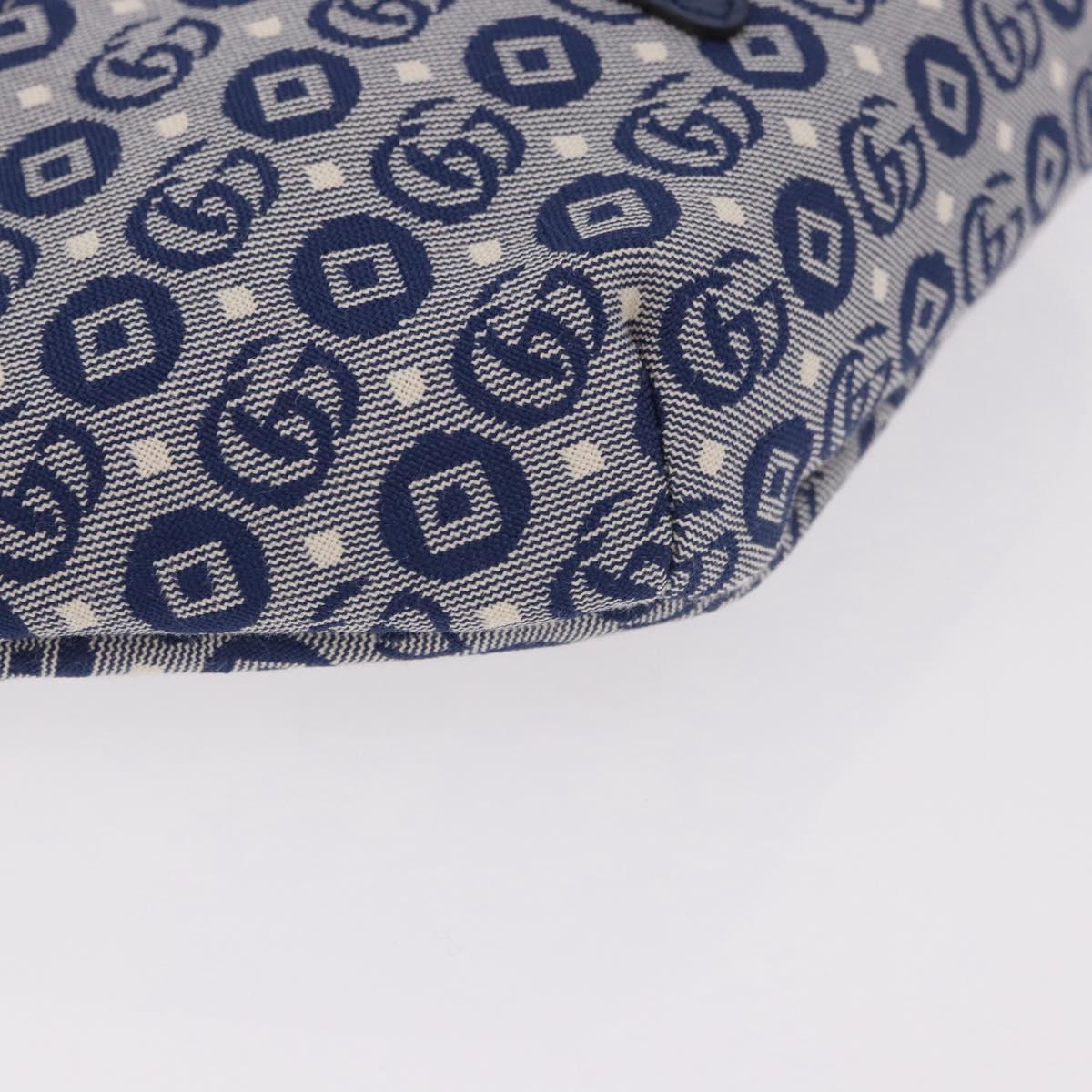 GUCCI Sherry Line Waist bag Canvas Navy Silver Red 502095 Auth 183093M