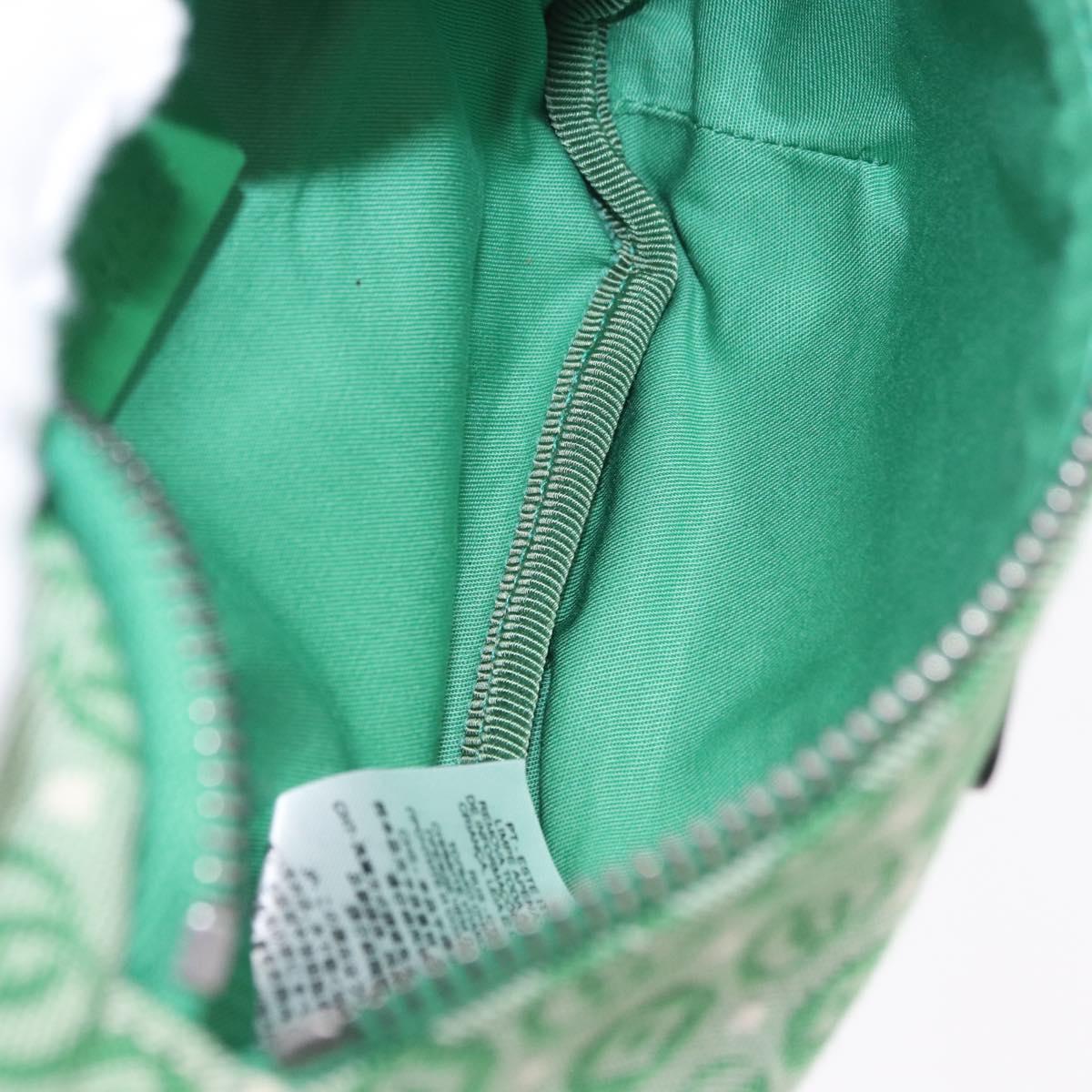 GUCCI Web Sherry Line Waist bag Canvas Green Silver Red 502095 Auth 183096M