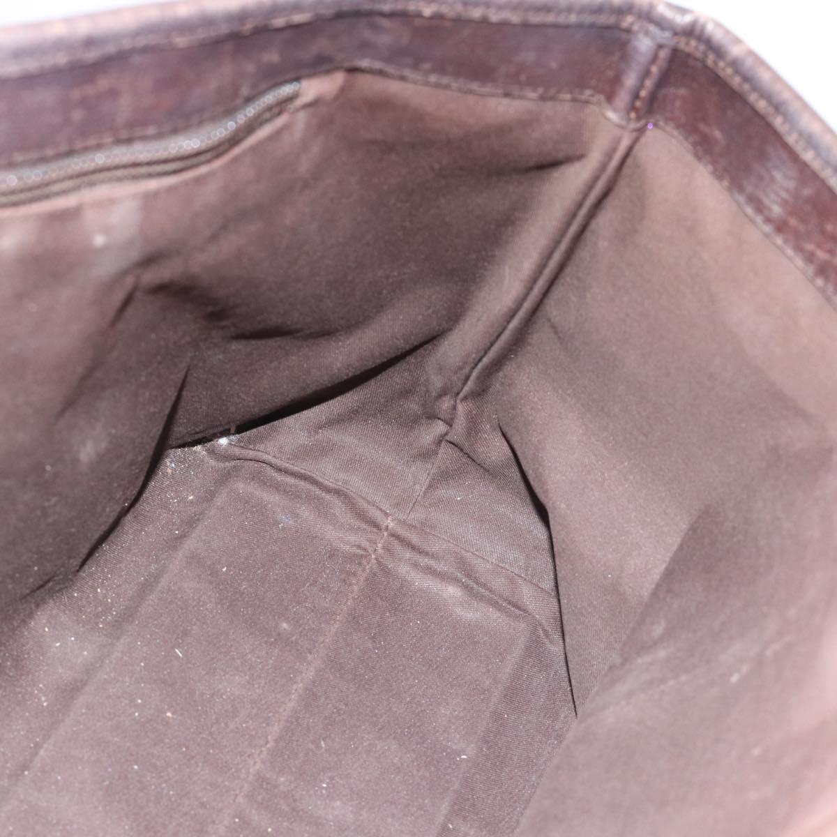 GUCCI GG Supreme Tote Bag PVC Beige Silver 114595 Auth 183097