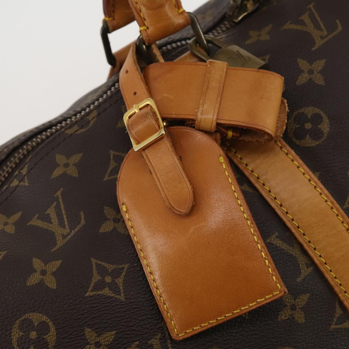 LOUIS VUITTON Monogram Keepall 55 Boston Bag M41424 LV Auth 183098A