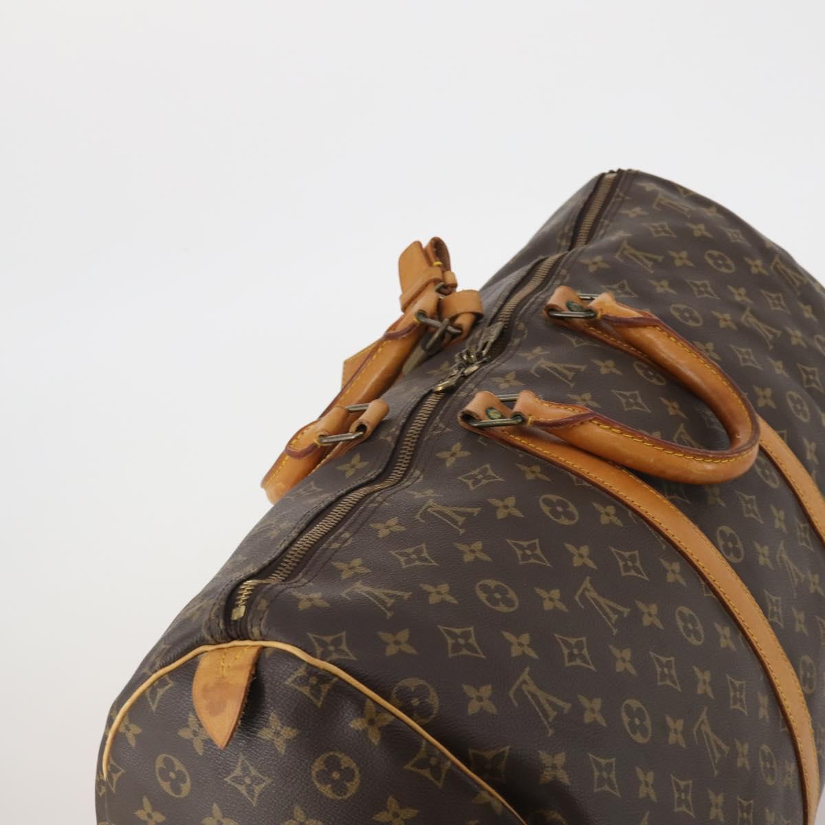 LOUIS VUITTON Monogram Keepall 55 Boston Bag M41424 LV Auth 183098A