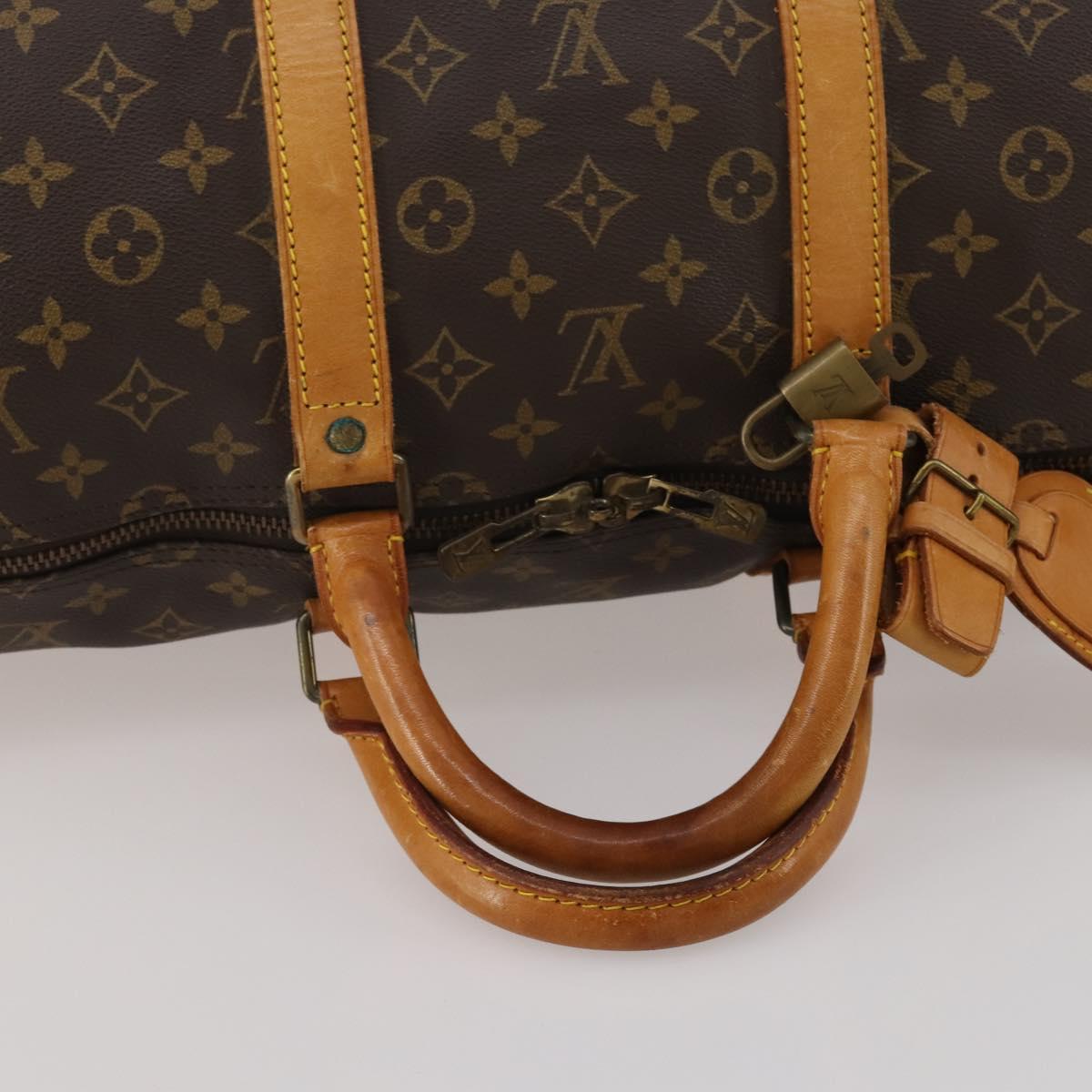 LOUIS VUITTON Monogram Keepall 55 Boston Bag M41424 LV Auth 183098A