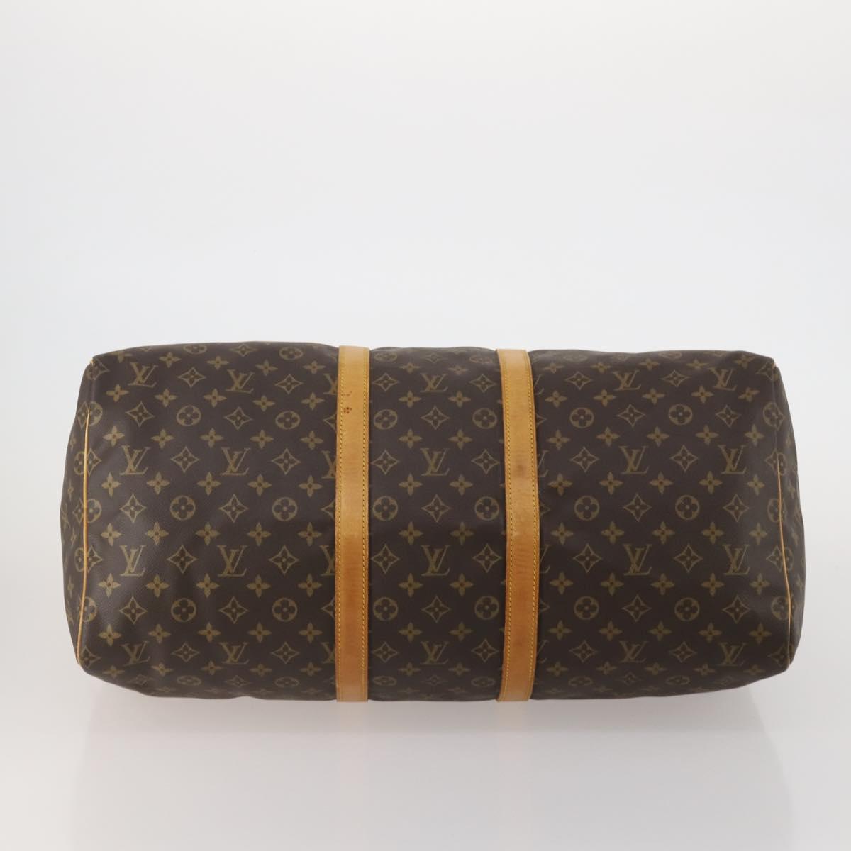 LOUIS VUITTON Monogram Keepall 55 Boston Bag M41424 LV Auth 183098A