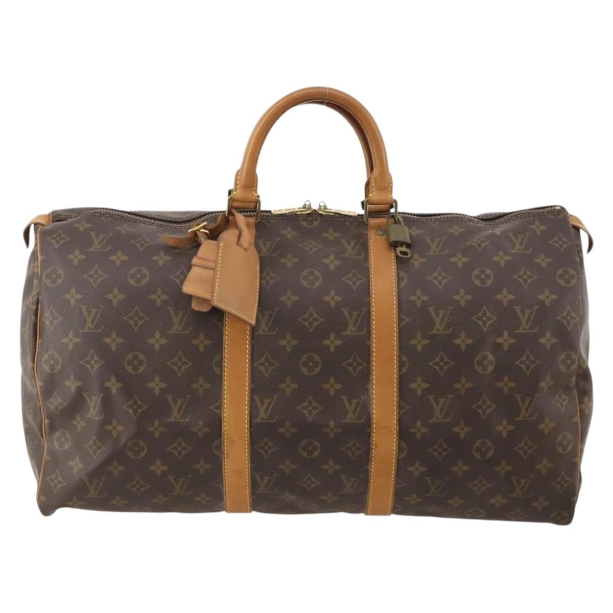 LOUIS VUITTON Monogram Keepall 50 Boston Bag M41426 LV Auth 183099A