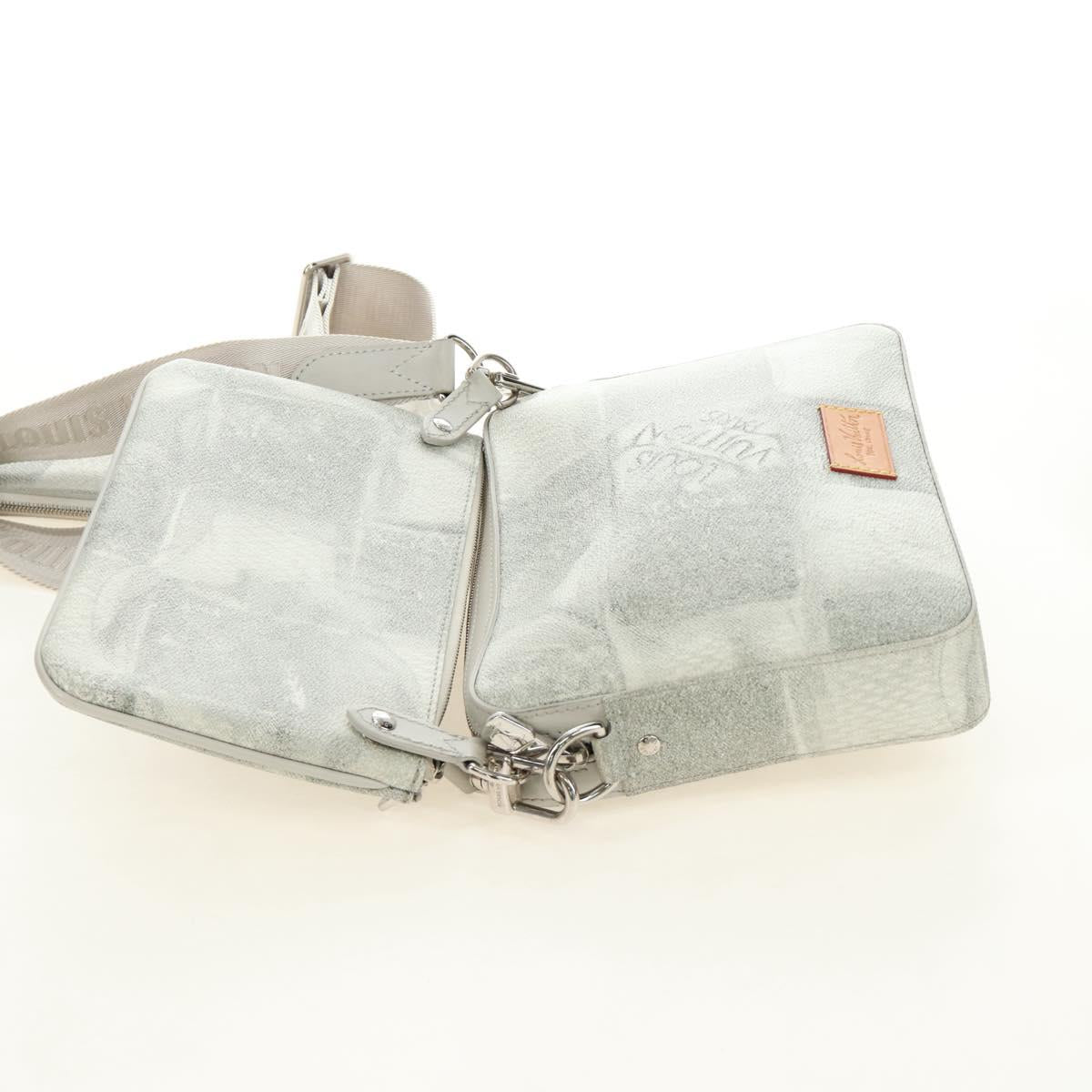 LOUIS VUITTON Damier Salt Trio Messenger Shoulder Bag White N50068 Auth 183100SM