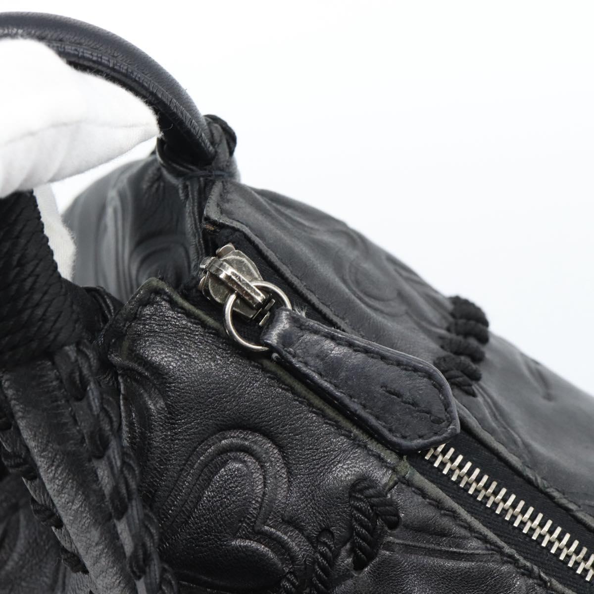 PRADA Shoulder Bag Leather Black Auth 183112SM
