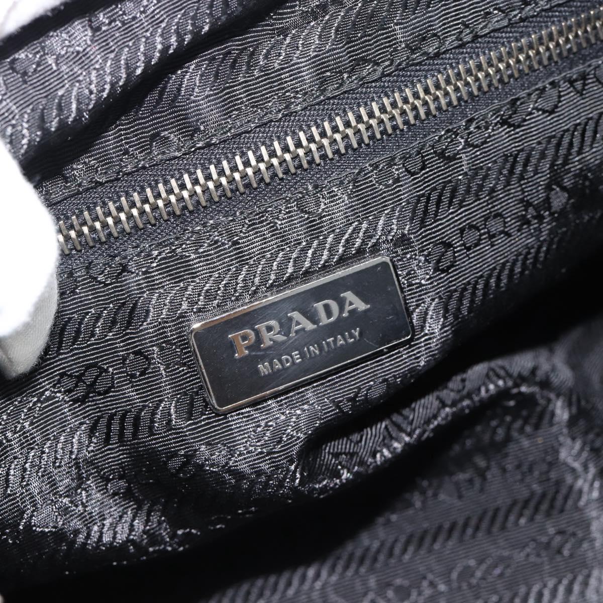 PRADA Shoulder Bag Leather Black Auth 183112SM