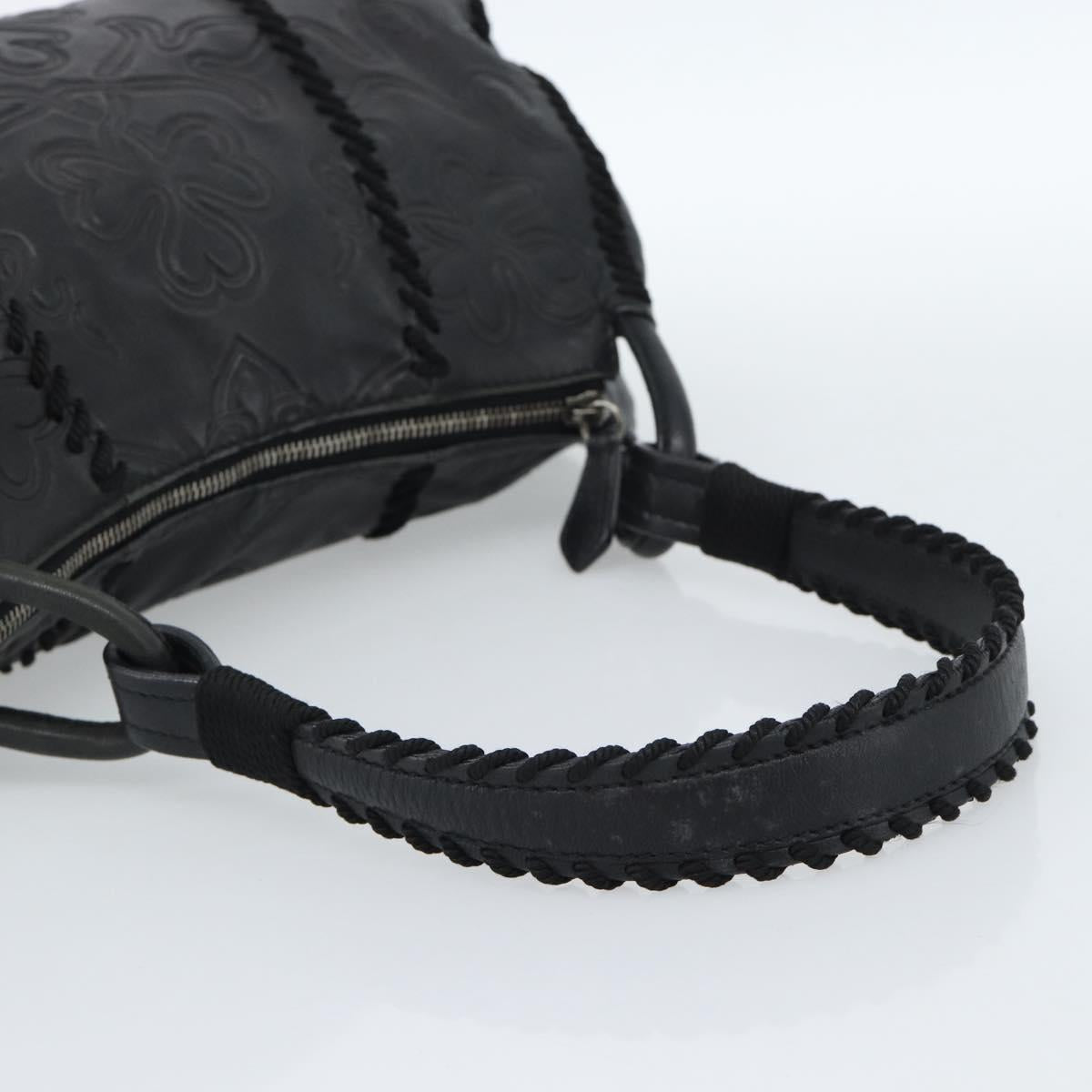 PRADA Shoulder Bag Leather Black Auth 183112SM