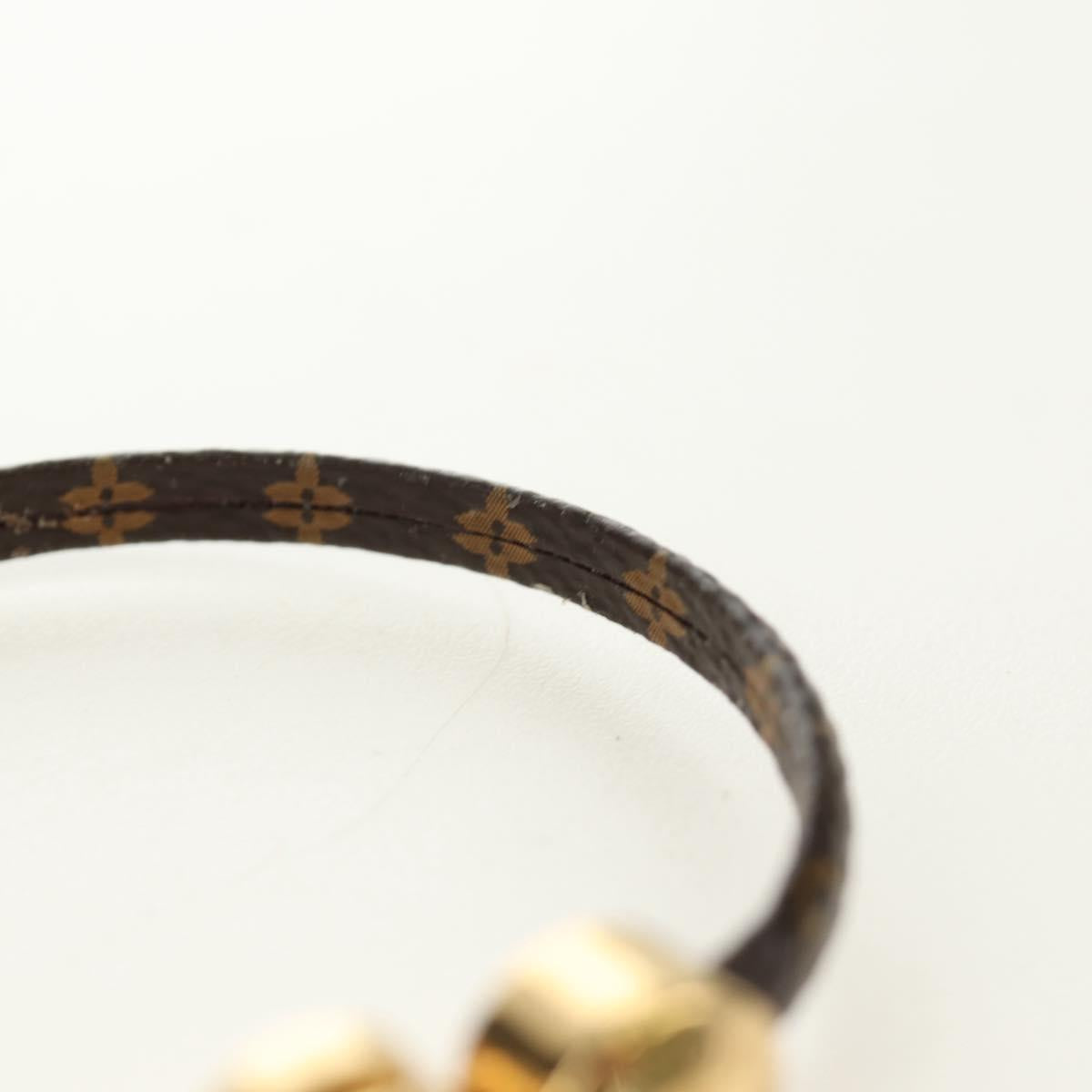 LOUIS VUITTON Monogram Brass Historic Mini Bracelet M6407 LV Auth 183121M