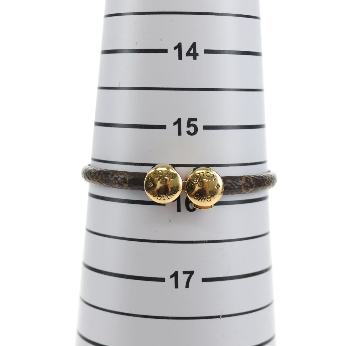 LOUIS VUITTON Monogram Brass Historic Mini Bracelet M6407 LV Auth 183121M