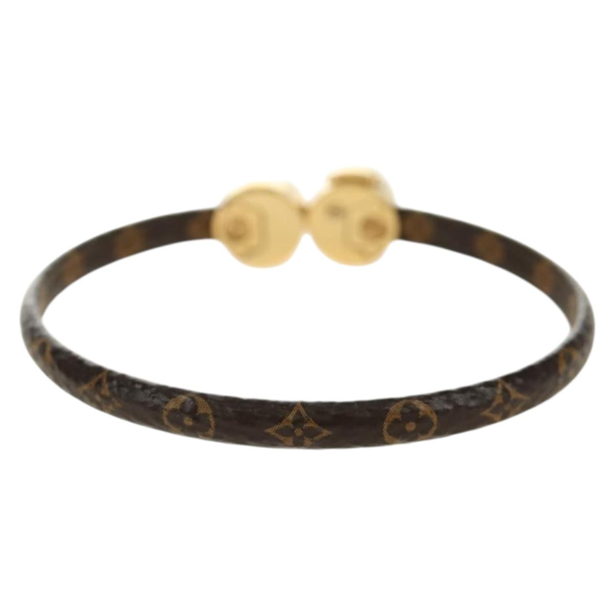 LOUIS VUITTON Monogram Brass Historic Mini Bracelet M6407 LV Auth 183121M