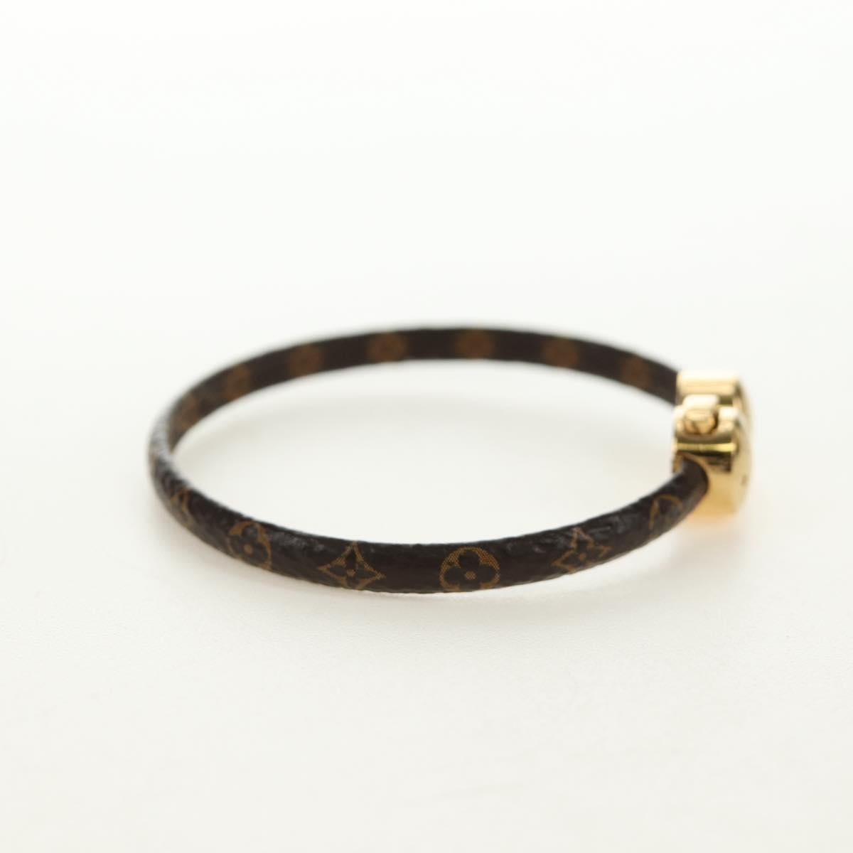 LOUIS VUITTON Monogram Brass Historic Mini Bracelet M6407 LV Auth 183121M