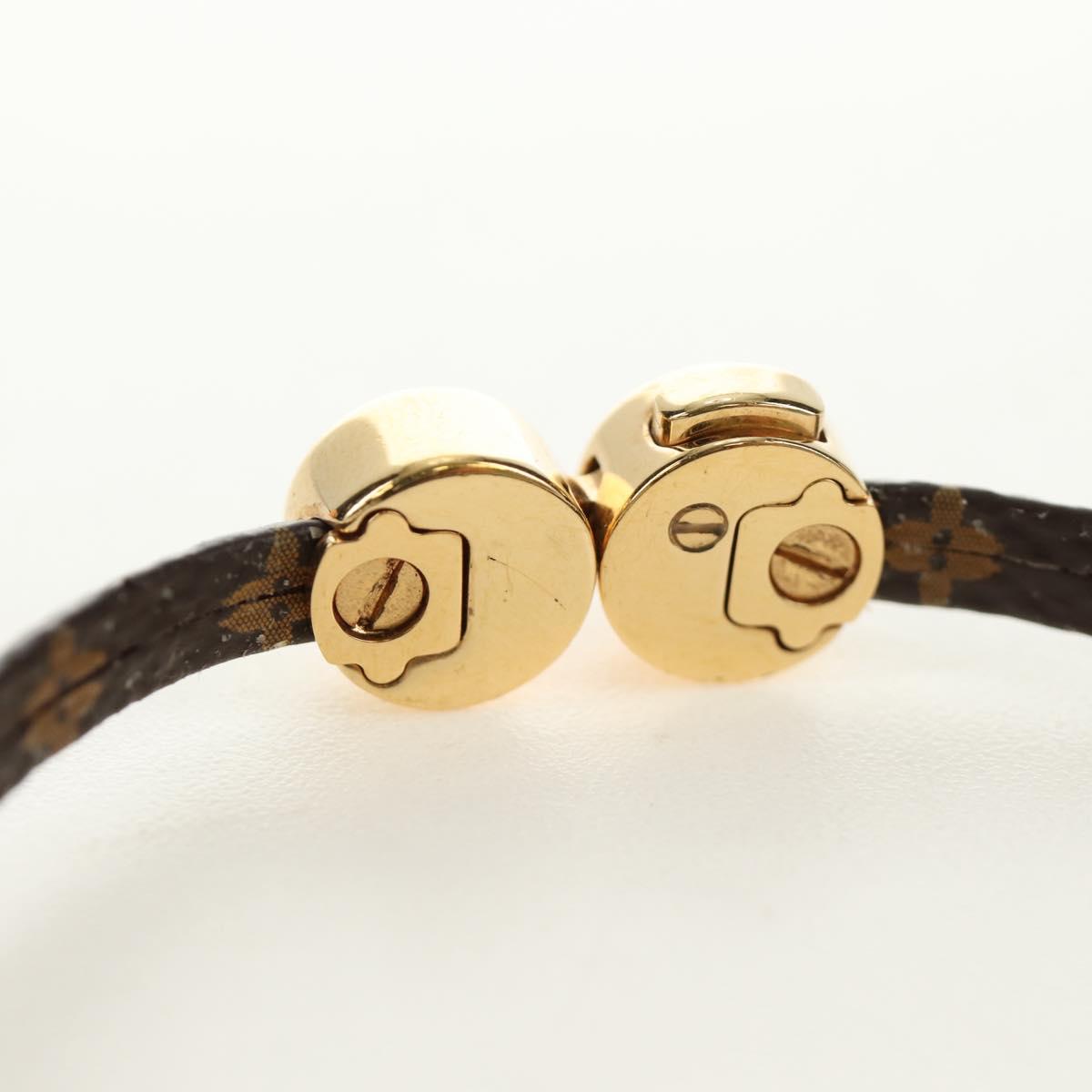 LOUIS VUITTON Monogram Brass Historic Mini Bracelet M6407 LV Auth 183121M