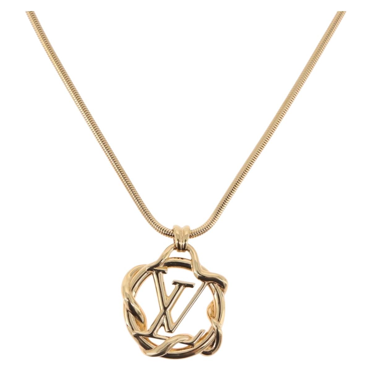 LOUIS VUITTON Collier Garden Necklace metal Gold Tone M68937 LV Auth 183122SAM