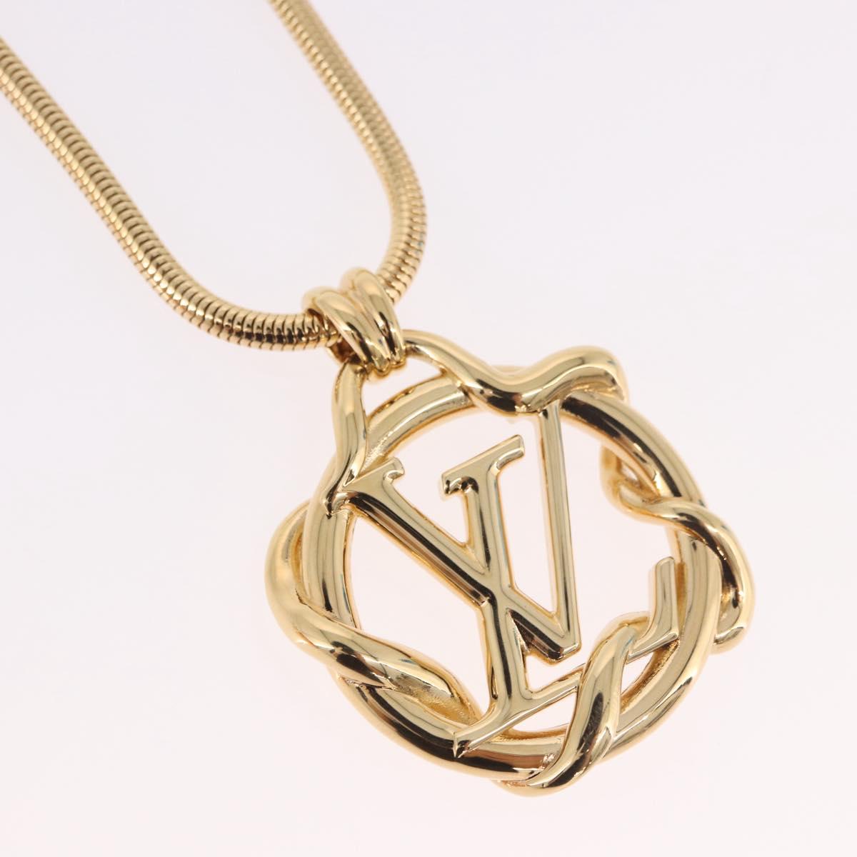 LOUIS VUITTON Collier Garden Necklace metal Gold Tone M68937 LV Auth 183122SAM