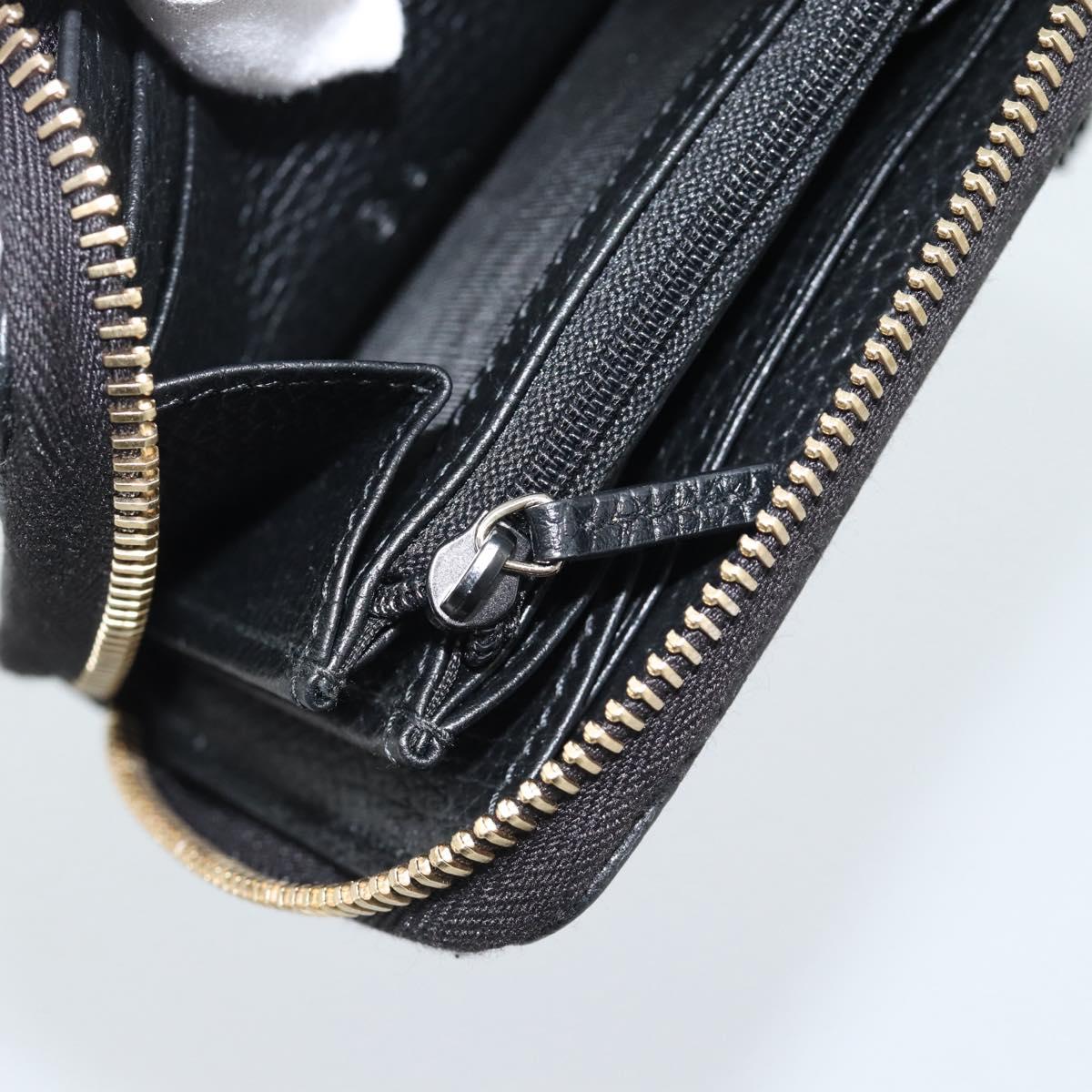 GUCCI Soho Coin Purse Leather Outlet Black Gold 598009 Auth 183123M